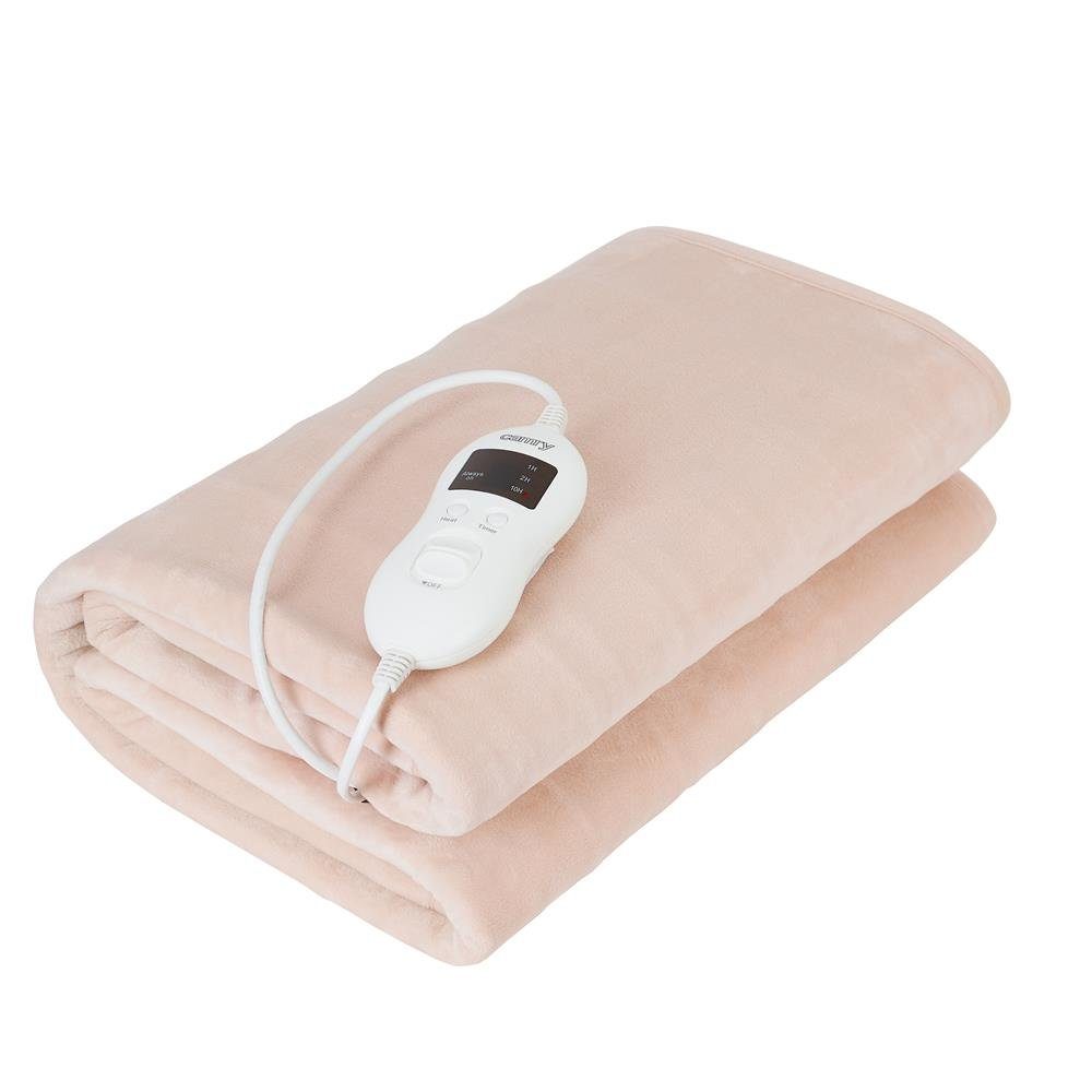 Camry Wärmeunterbett CR 7423, 150 x 80 cm, 5 Heizstufen, waschbar, Temperaturregler, Timer, Rosa