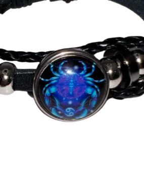 Stelby Armband mit Gravur Armband Sternzeichen Krebs mit 3D Gravur im Glas
