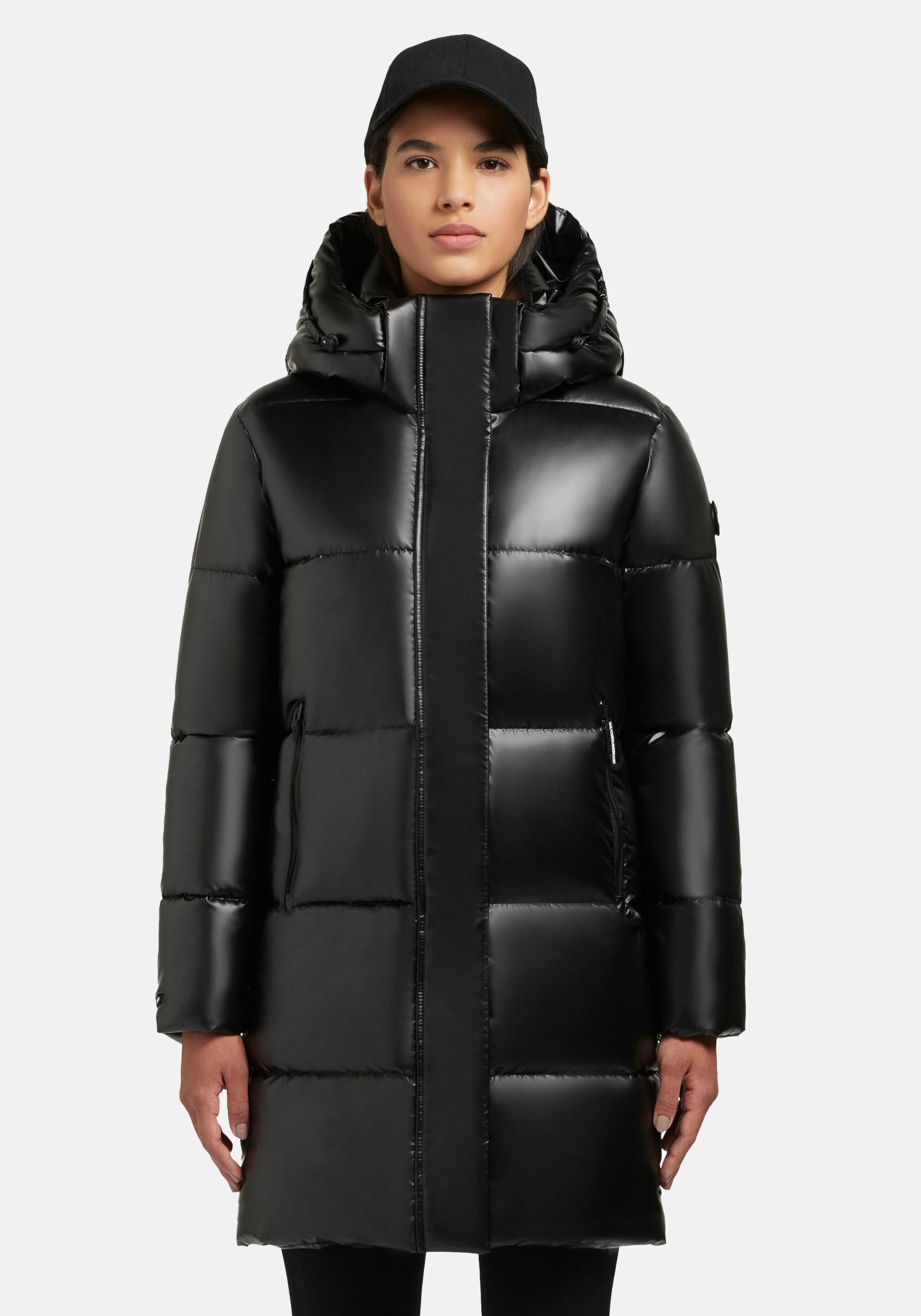khujo Steppmantel Haya Shiny-YM Wasserdichter gesteppter Damen Winter Kurzmantel