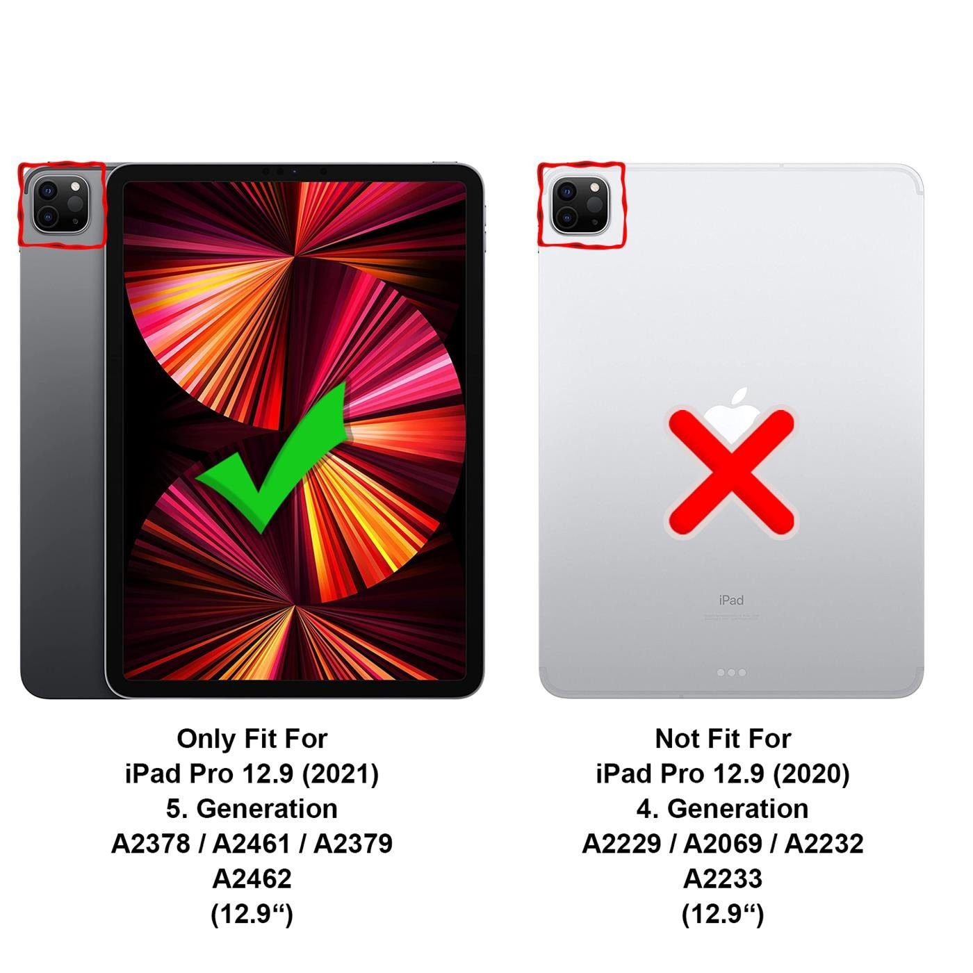 CoolGadget Tablet-Hülle »Ultraleichte Schutzhülle für iPad Pro 12.9 2021«  32,8 cm (12,9 Zoll), Kantenschutz Slim Case für Apple iPad Pro 12.9 (2021)  Tablet Hülle