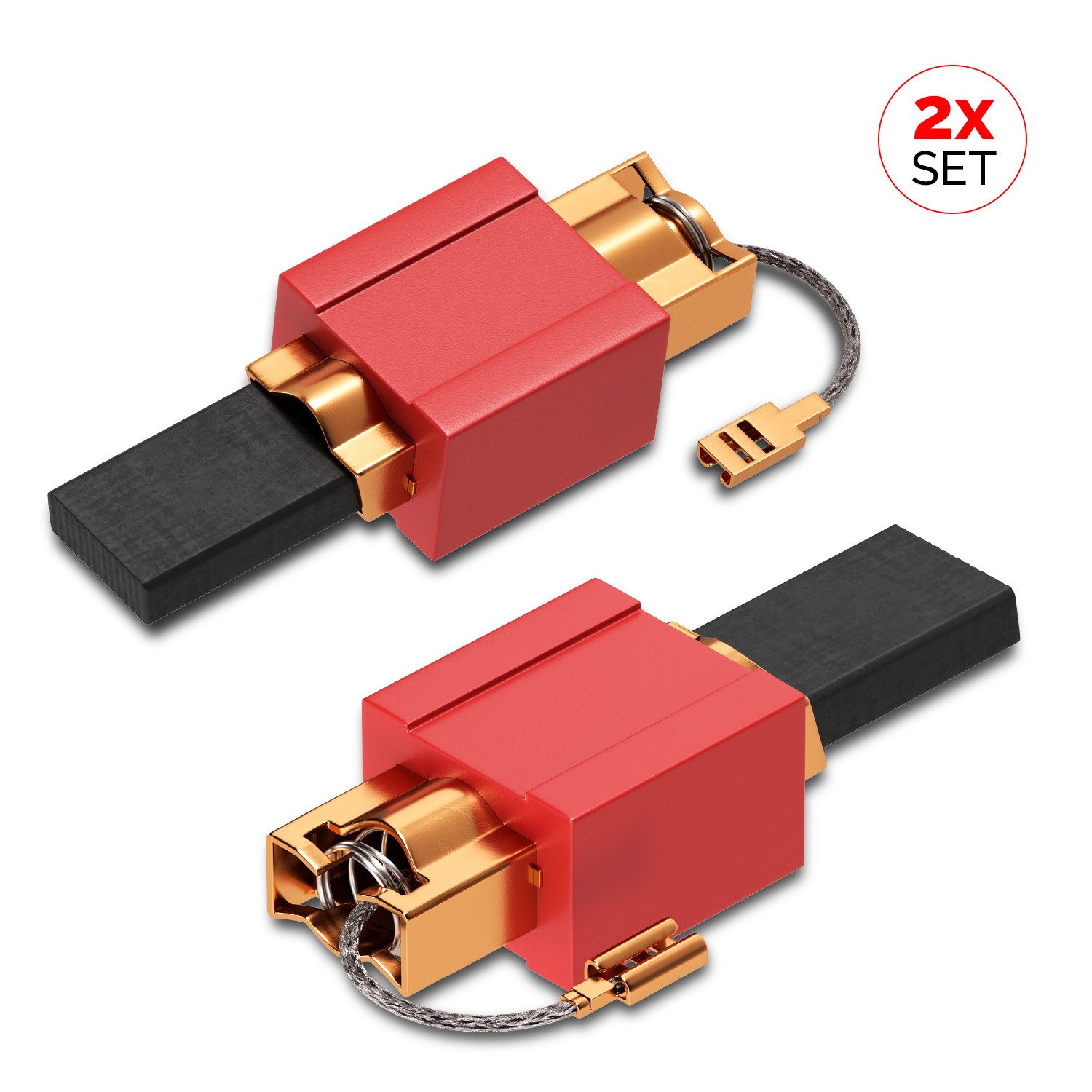 VIOKS Ersatzbürste Ersatz für Miele 4297413, (2-tlg), mit Halter 4,8mm AMP für Waschmaschine Waschtrockner