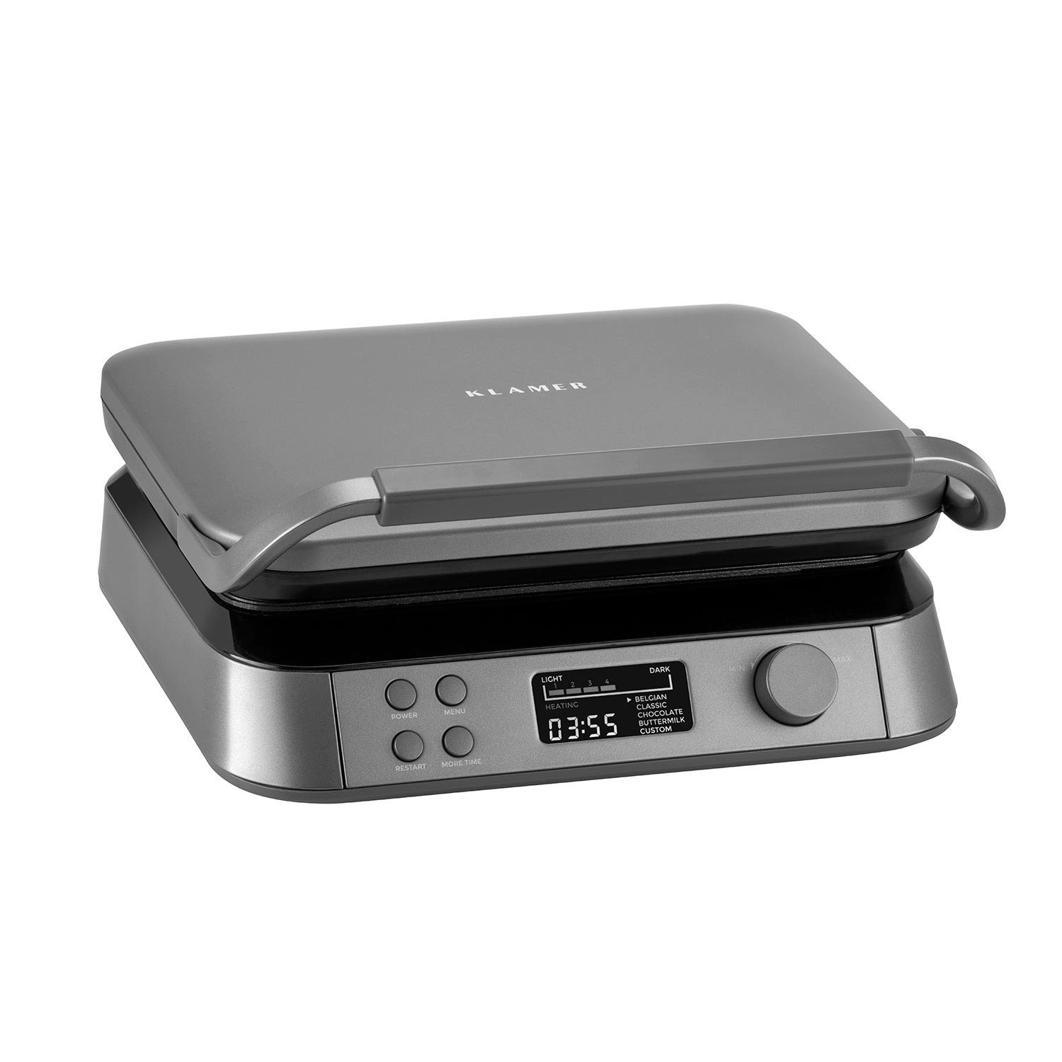 KLAMER Waffeleisen Belgische Waffel, Waffeleisen doppelt mit 7 Stufen und 5 Programmen, …, 1600 W, schnelle Waffeln, gleichmäßige Bräunung, Signalton bei Start/ – Bild 5 von 5