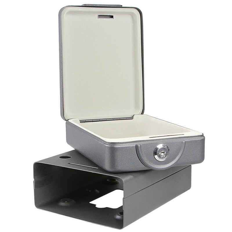 HMF Geldkassette Hochwertiger und robuster Autosafe, Abschließbare Box, Ihr kleiner Begleiter, in den Maßen 20x15,5x7 cm