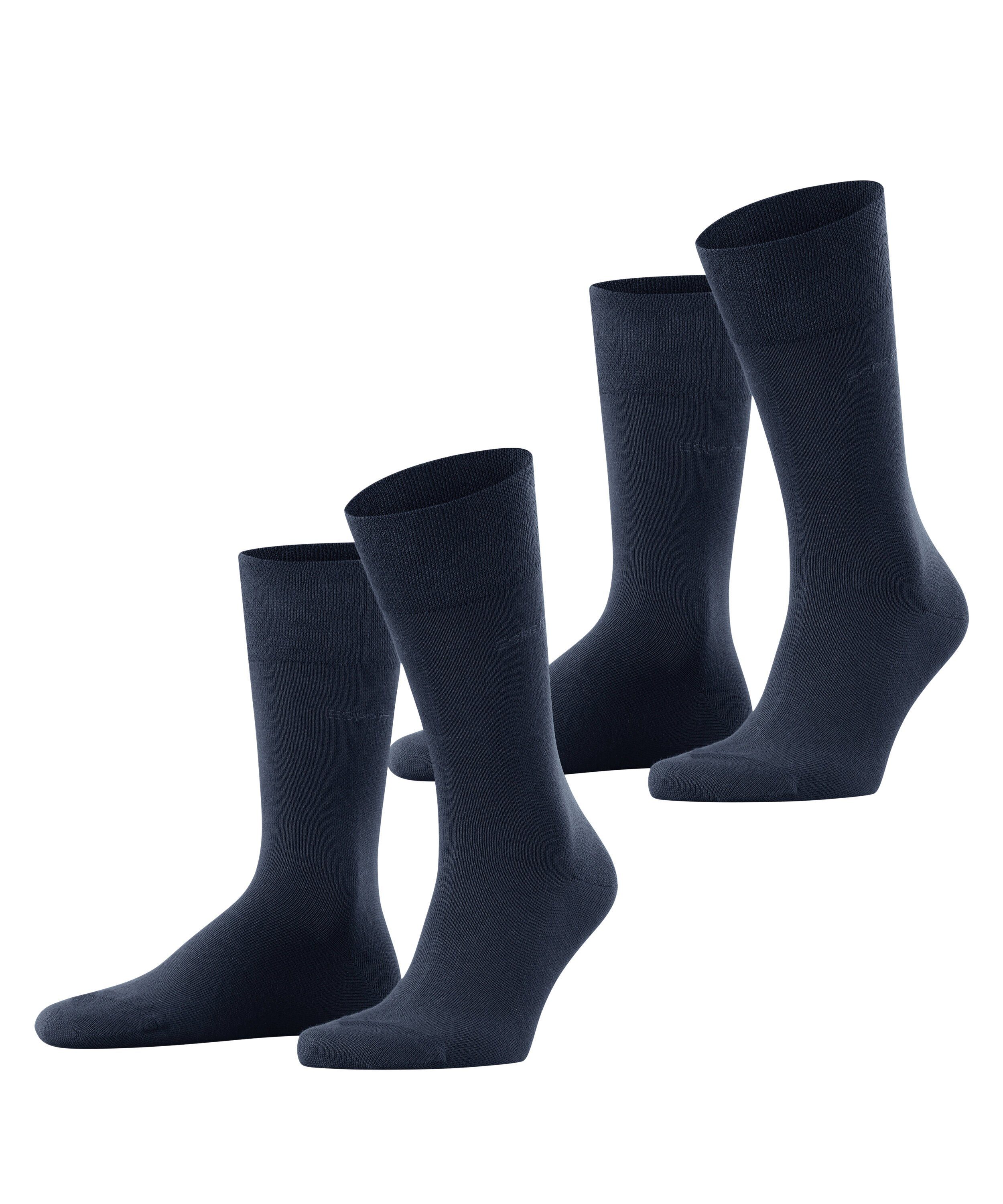 Esprit Socken Basic Easy 2-Pack (2-Paar) mit druckfreiem Komfortbund günstig online kaufen