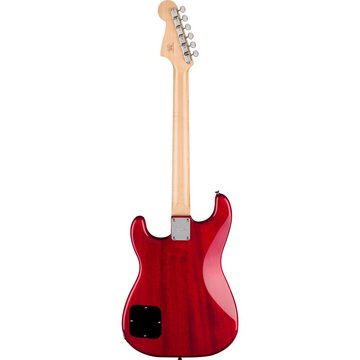 Squier E-Gitarre, Paranormal Stratosonic Crimson Red Transparent - E-Gitarre