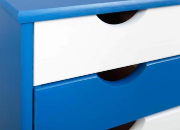 Inter Link Kinderschreibtisch Kinderschreibtisch Set PACO inkl. Rollcontainer in blau weiß