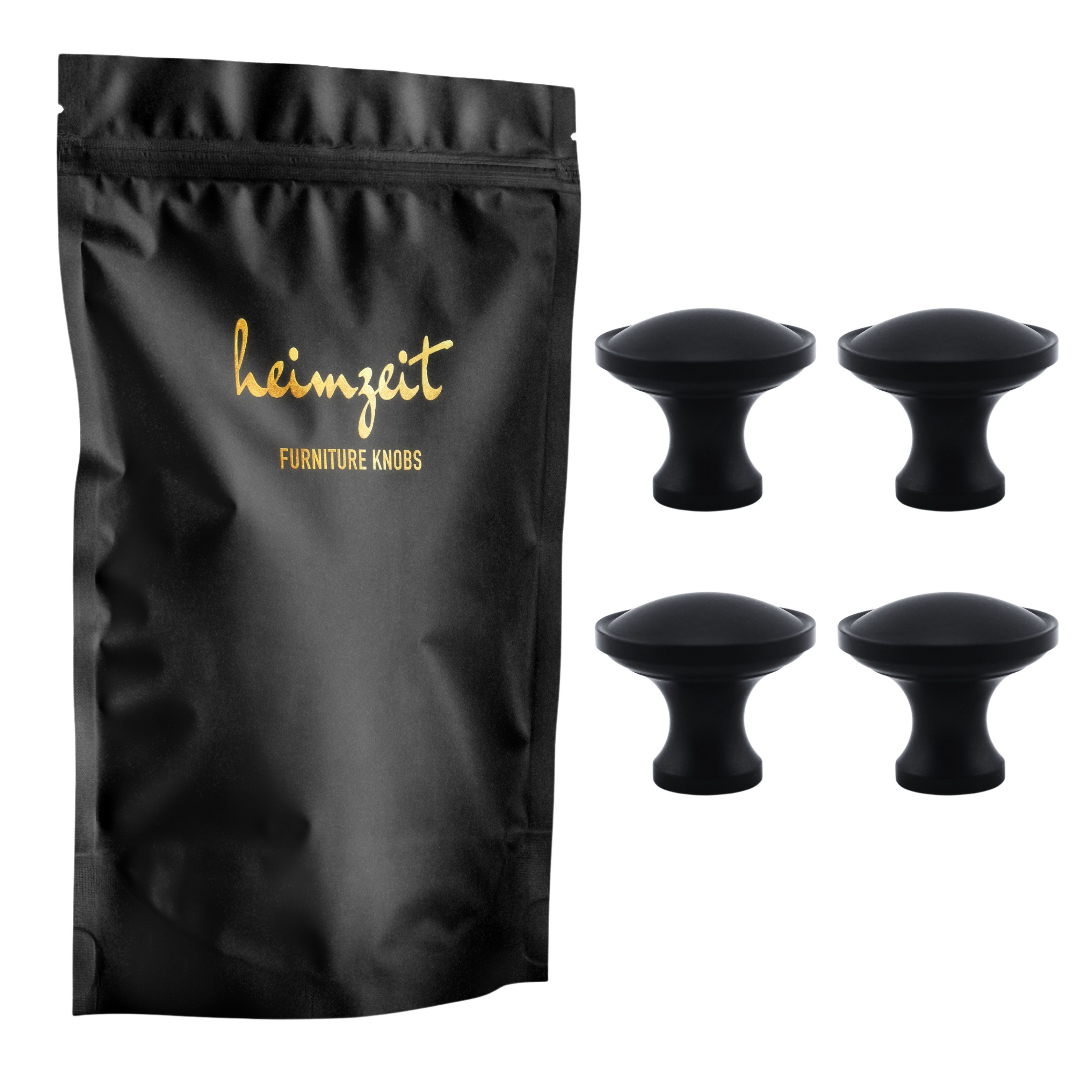 heimzeit Möbelgriff heimzeit Möbelknöpfe Rund groß (Set, 4-St), für Schubladen, Türen und Kommoden, inkl. Schraube