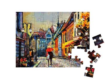 puzzleYOU Puzzle Ölgemälde der europäischen Stadt Budapest, Ungarn, 48 Puzzleteile, puzzleYOU-Kollektionen Gemälde, Kunst & Fantasy