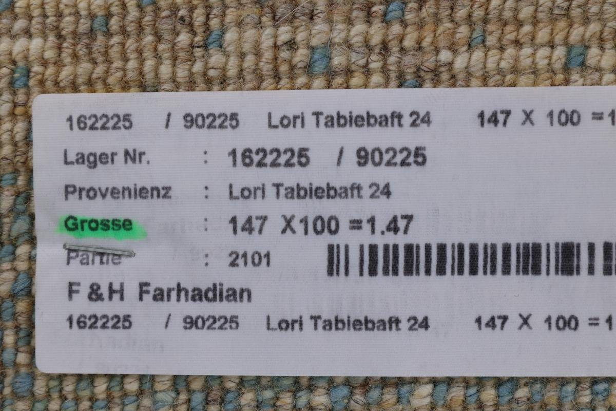 mm Nowbaft Nain Loribaft Trading, Moderner, rechteckig, Höhe: Perser 12 Gabbeh 101x146 Handgeknüpfter Orientteppich