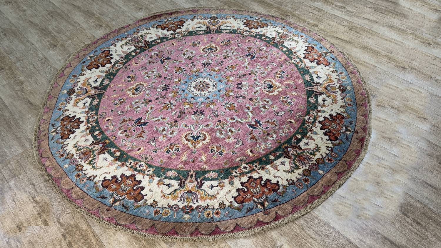 Rug Studios Teppich ZIEGLER FARAHAN-ORIGINAL HANDGEKNÜPFT, Rechteckig, Höhe: 8 mm, Handgefertigt, 200 x 204 cm, Rose