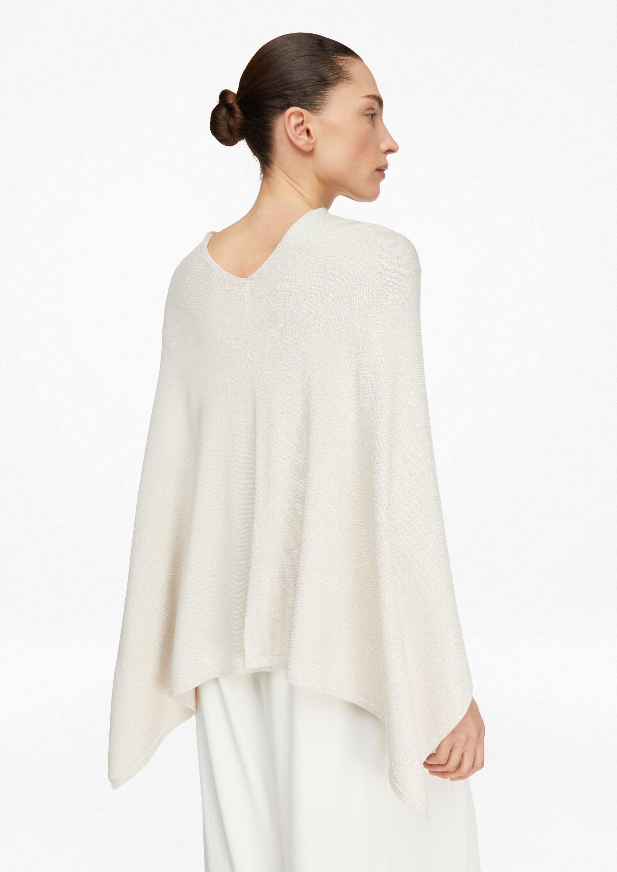 comma Poncho Indoor-Poncho Strick-Poncho mit Glitzergarn