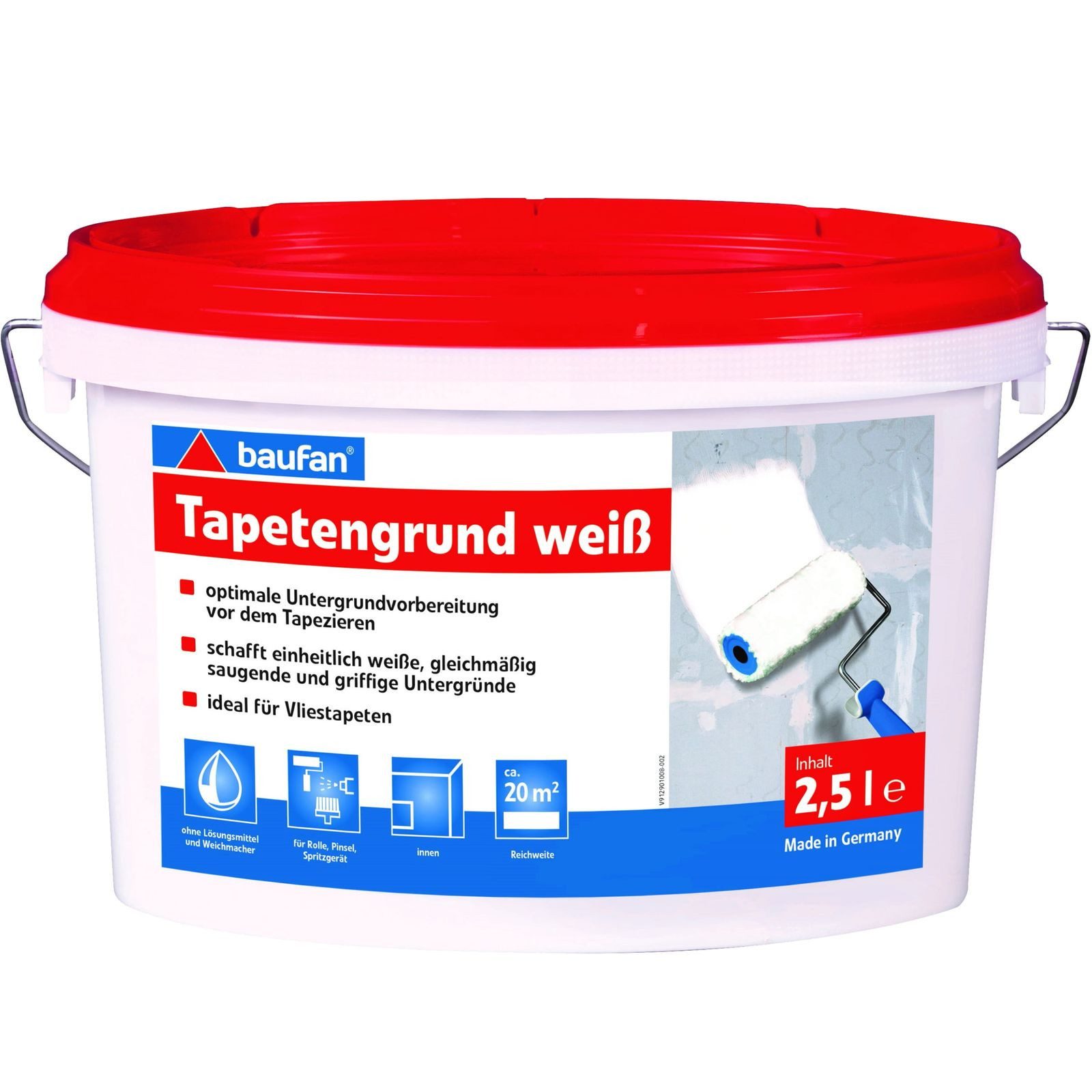 baufan® Grundierfarbe Baufan Tapetengrund lösungsmittelfrei Untergrundvorbereitung 2,5L