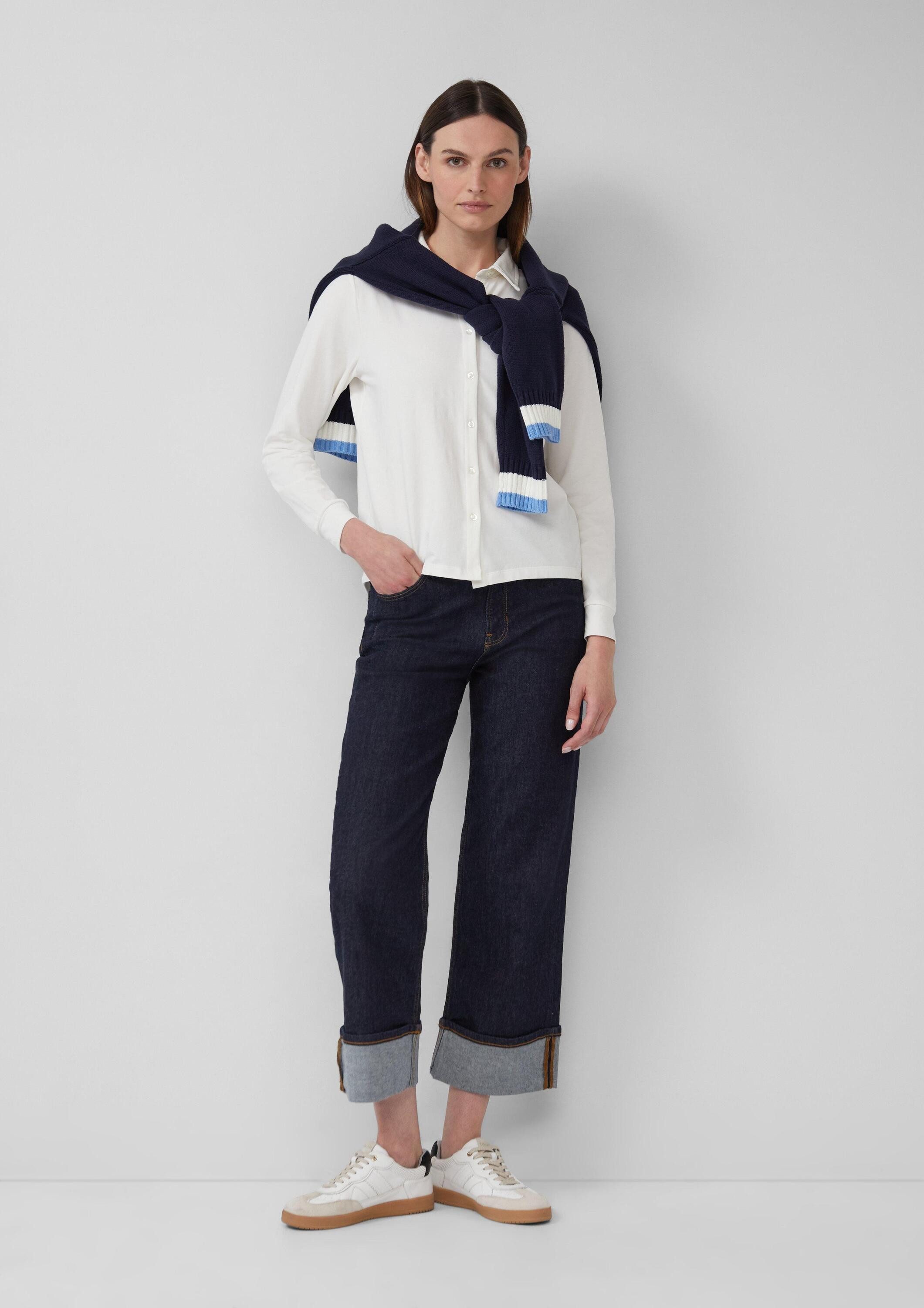 s.Oliver Langarmshirt T-Shirt Elastische Jerseybluse