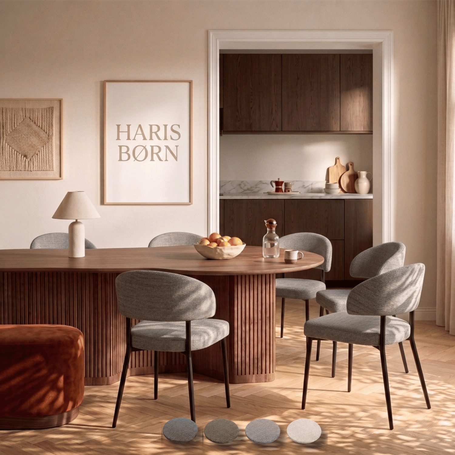 Haris Børn Esszimmerstuhl Polsterstühle für Esszimmer - Esszimmerstühle (Set, 6 St), Premium Esszimmer Stühle & Esstisch Stühle - Moderner Polsterstuhl