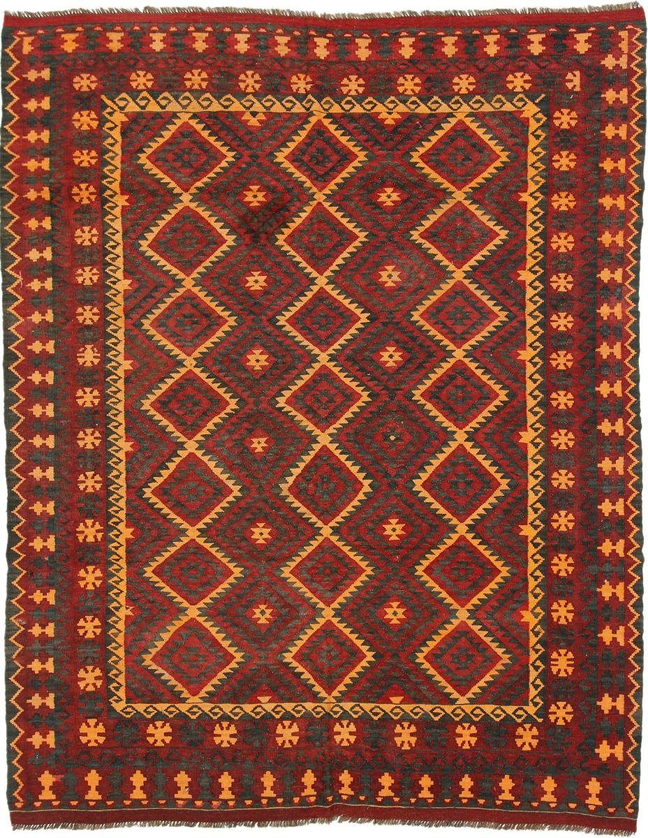 Orientteppich Kelim Afghan Antik 206x252 Handgewebter Orientteppich, Nain Trading, rechteckig, Höhe: 3 mm