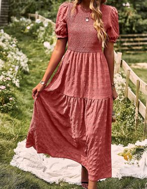AFAZ New Trading UG Sommerkleid Temperamentvolles, lässiges Urlaubskleid, Frühlings- und Sommerkleid Lockere lange Röcke für Damen, weiche Kleider, bezaubernde Kleider