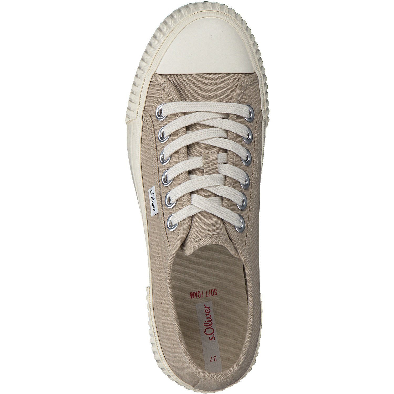 s.Oliver 5-23620-28-400 mit Soft Foam beige Damen Sneaker