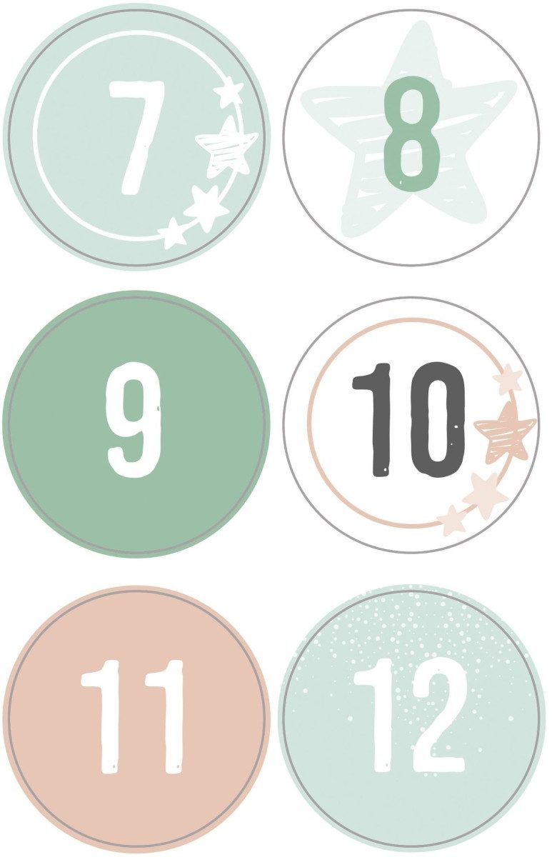 Folia ewige Kalender Adventskalender 24 Adventstütchen 'Nature'