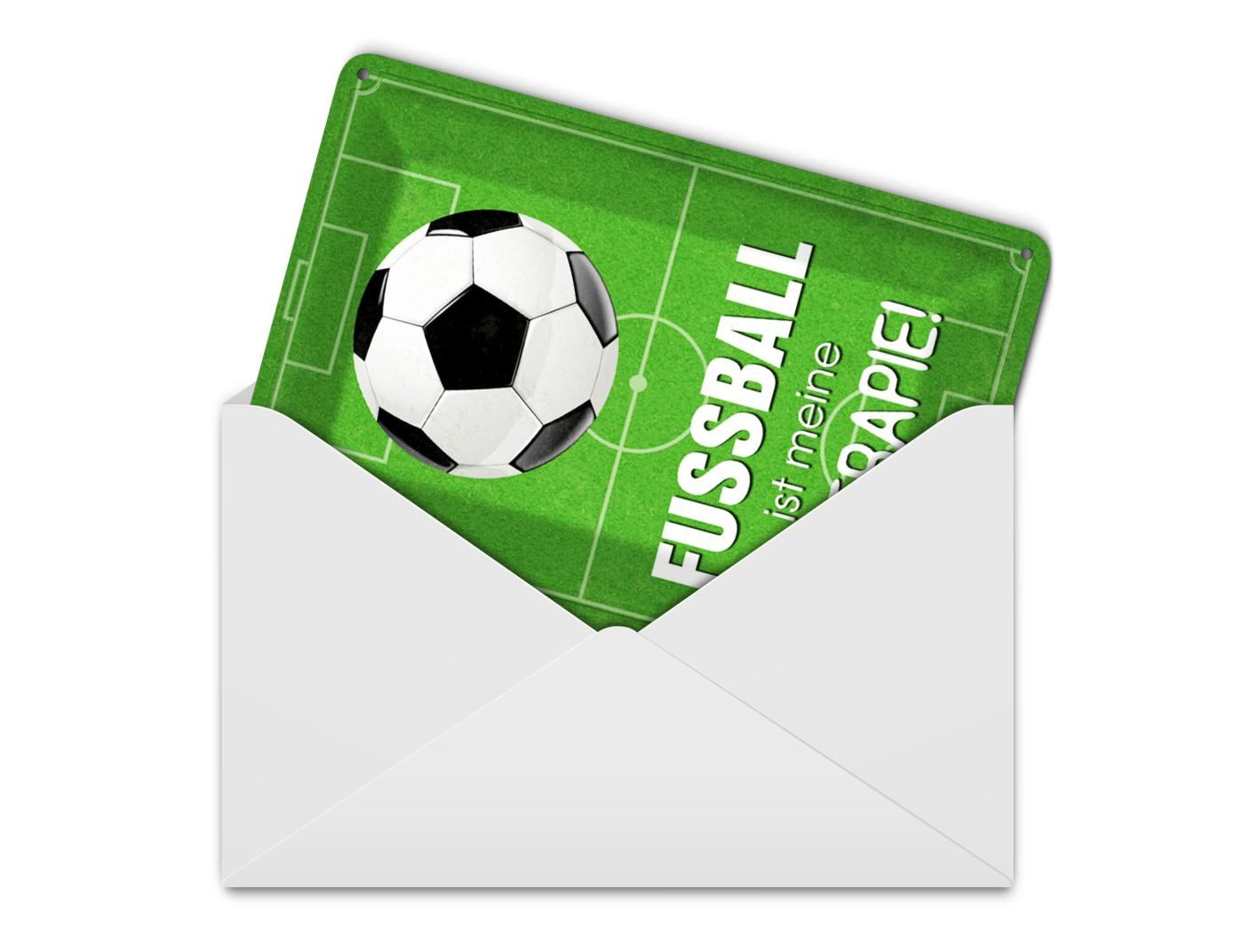 Femer GmbH Postkarte Spruch 10x14 cm Fußball ist meine Therapie, unfrankiert