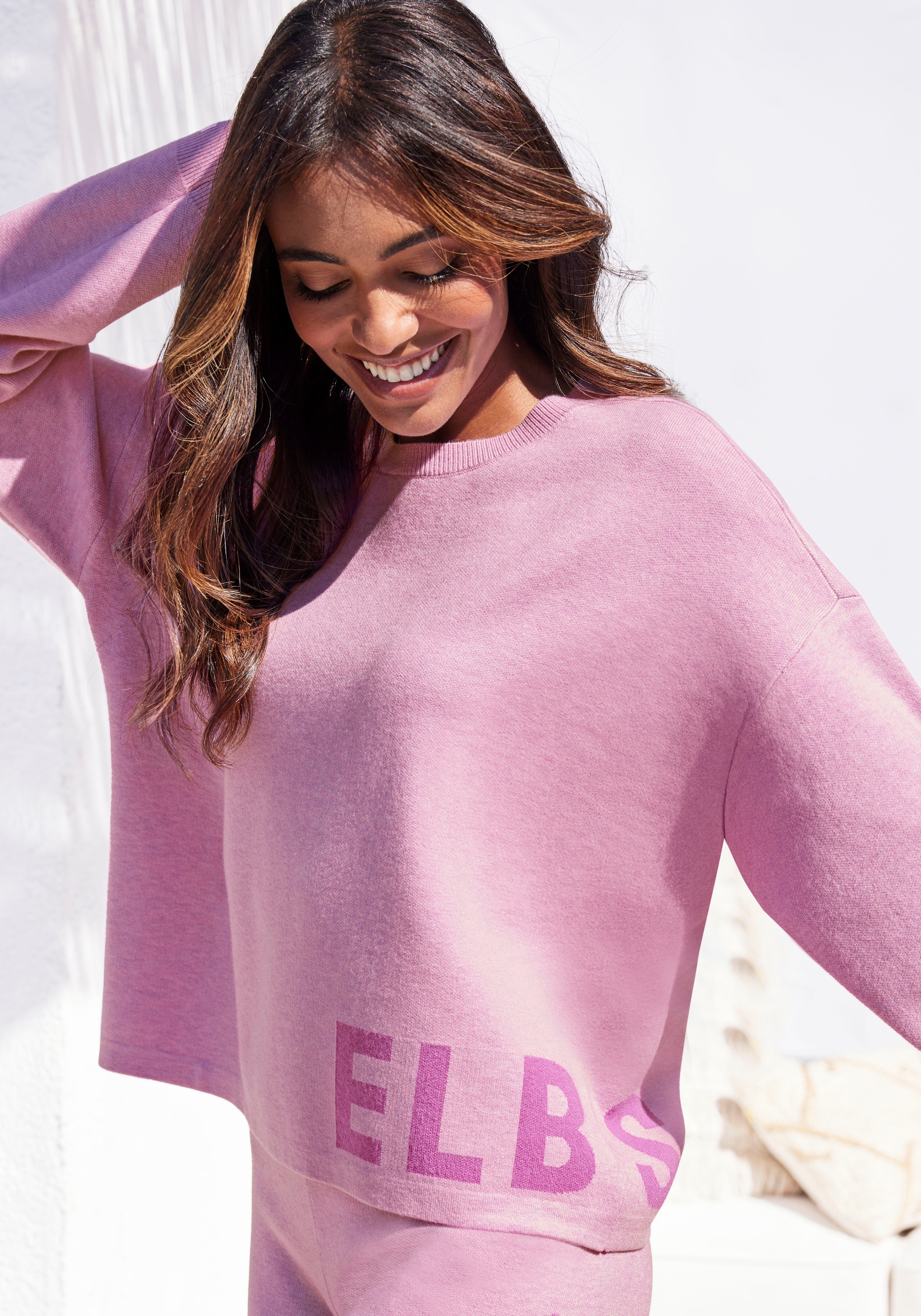 Elbsand Strickpullover, aus hochwertigem Strick mit eingestricktem Logo, Lo günstig online kaufen