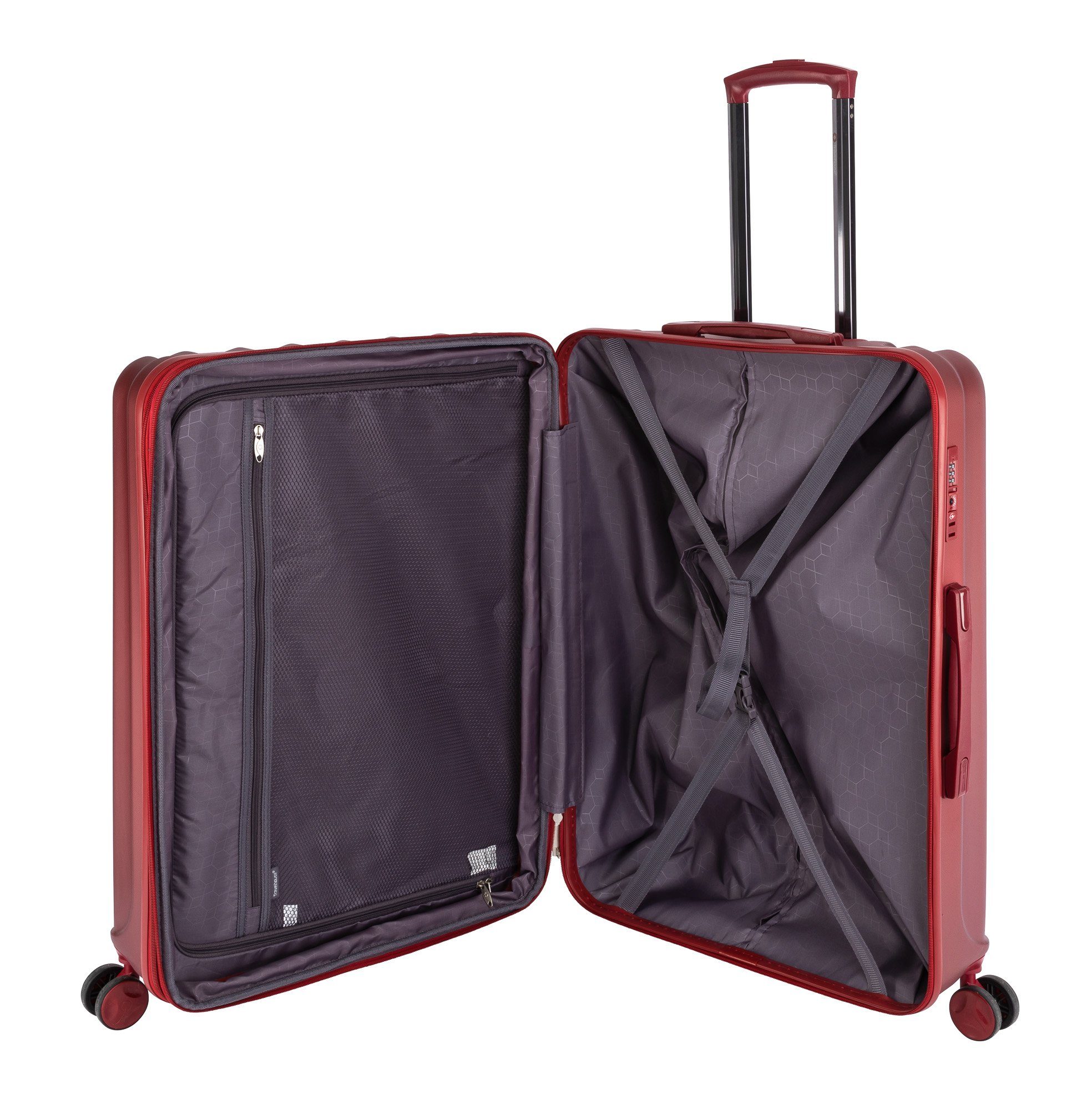 Travelhouse Hartschalen-Trolley Porto, 4 Rollen, Dehnfalte günstig online kaufen