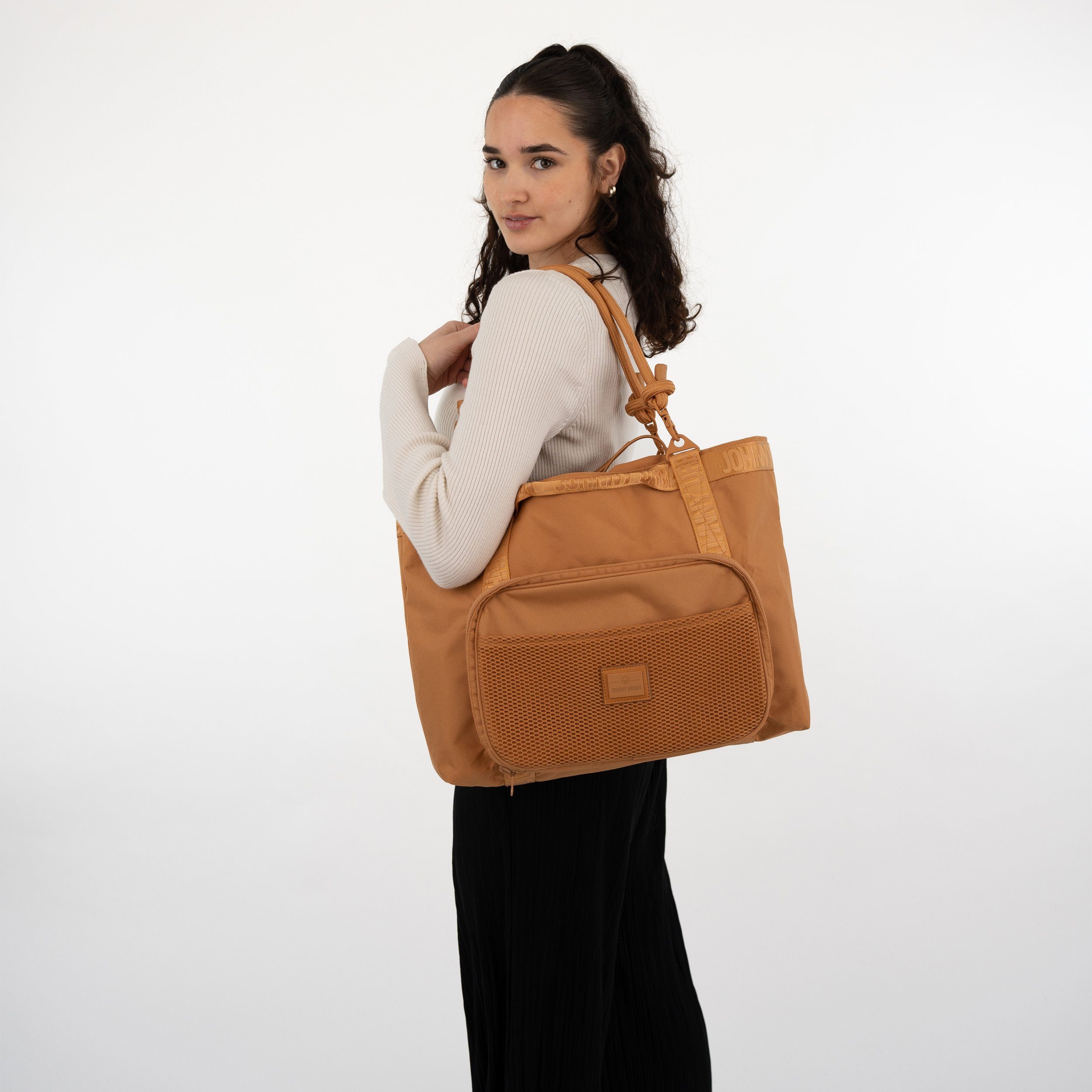 Shopper Caramel Johnny Wasserabweisend Schultertasche Große Shopper, Damen Urban CASSIE Faltbare Reisetasche,