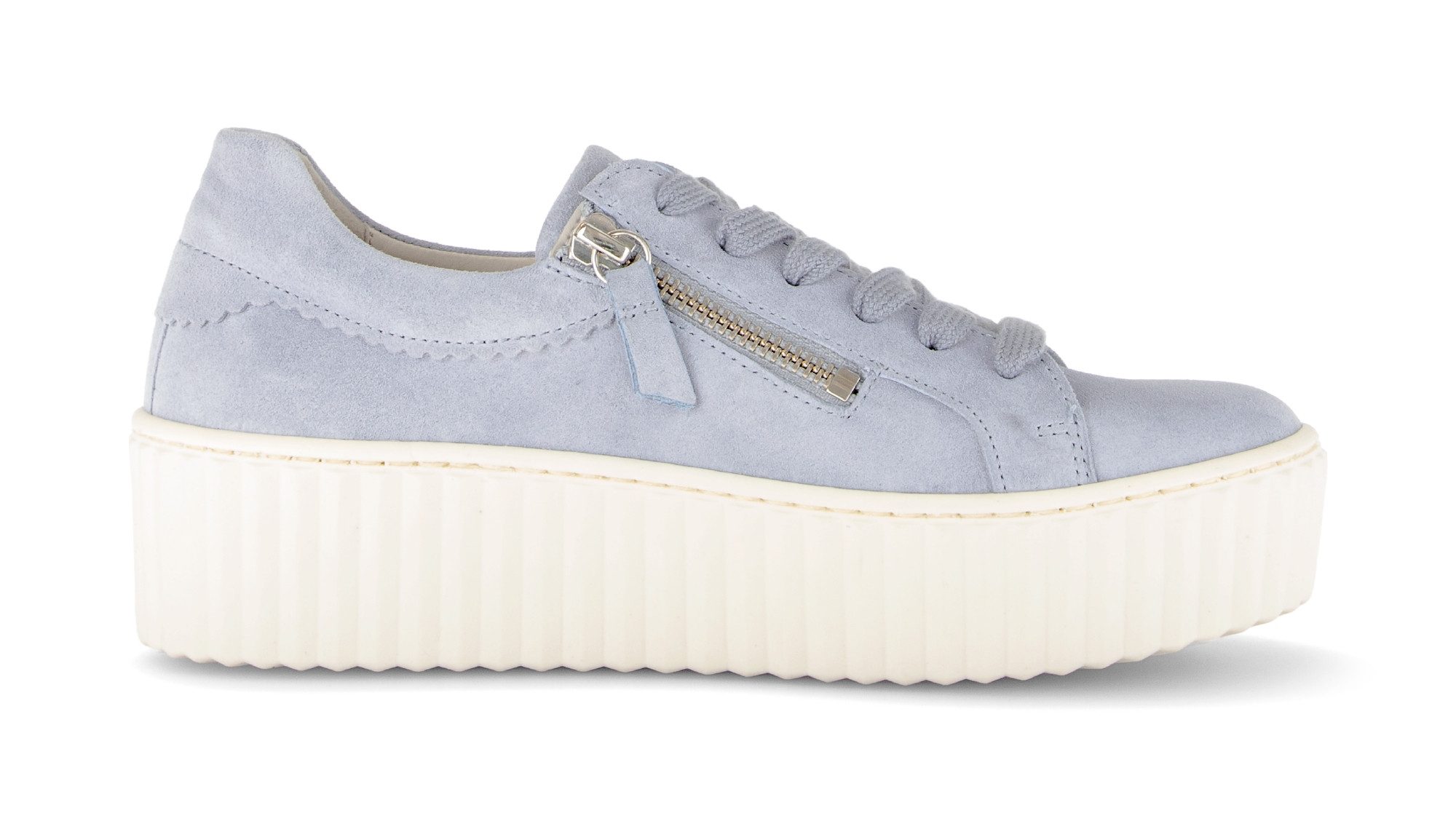 Gabor Plateausneaker, Freizeitschuh, Halbschuh, Schnürer mit zwei Reißverschlüssen