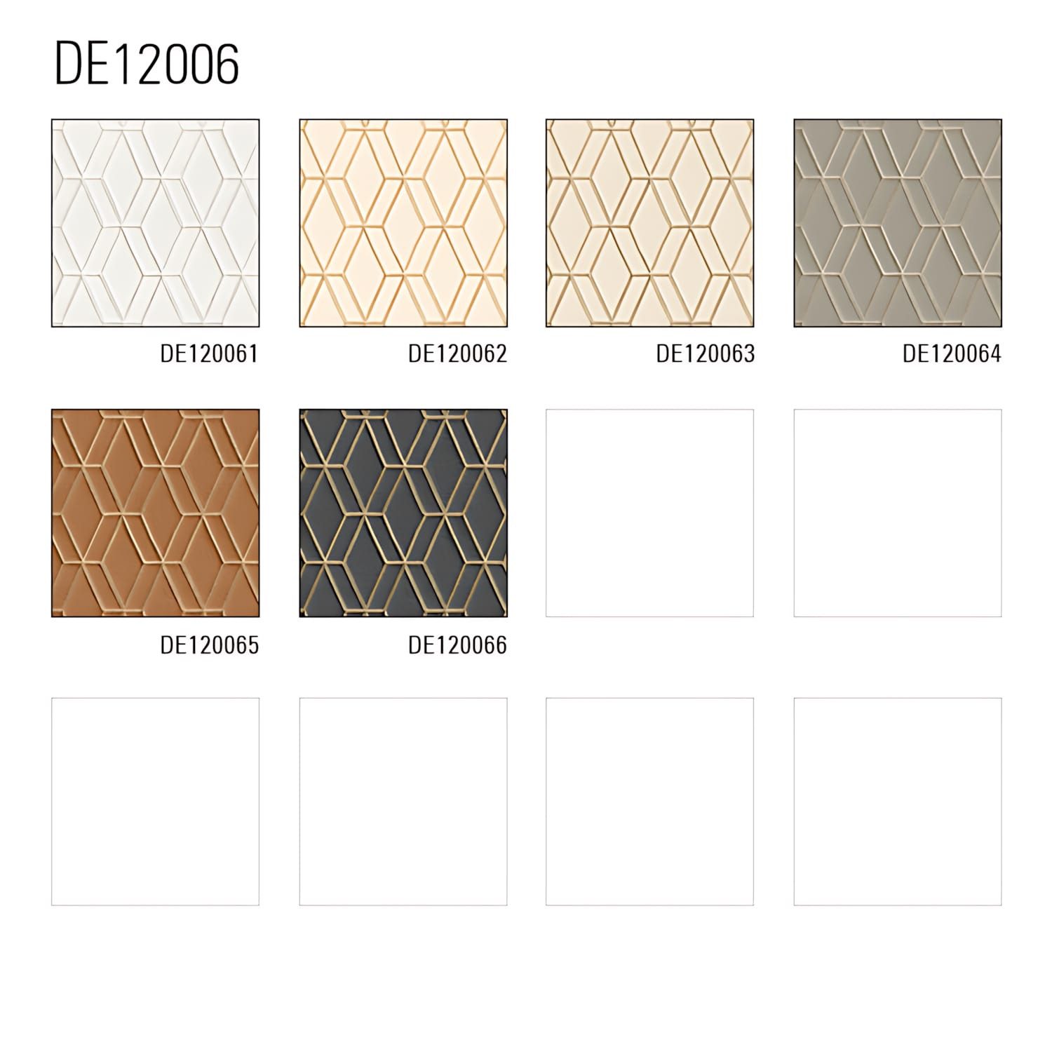 Profhome Mustertapete, glänzend, Rhombenmuster, grafisch, geometrisch, (1 Musterblatt, ca. A5-A4), braun, gold