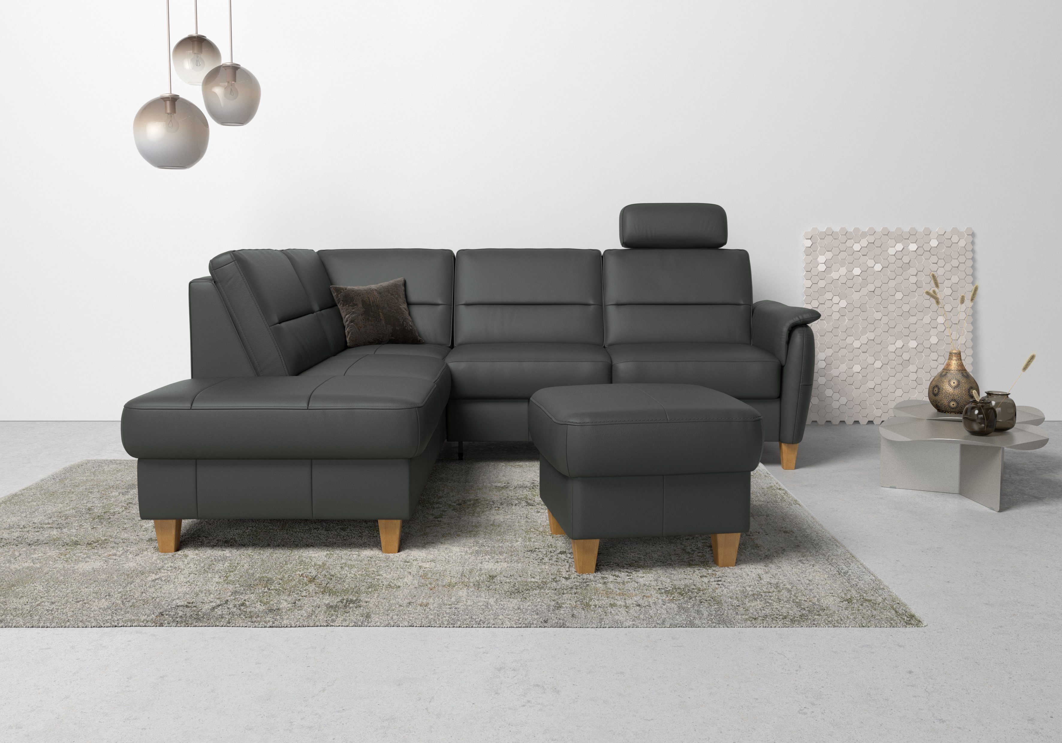 Home affaire Ecksofa Palmera L-Form, Federkern, günstig online kaufen