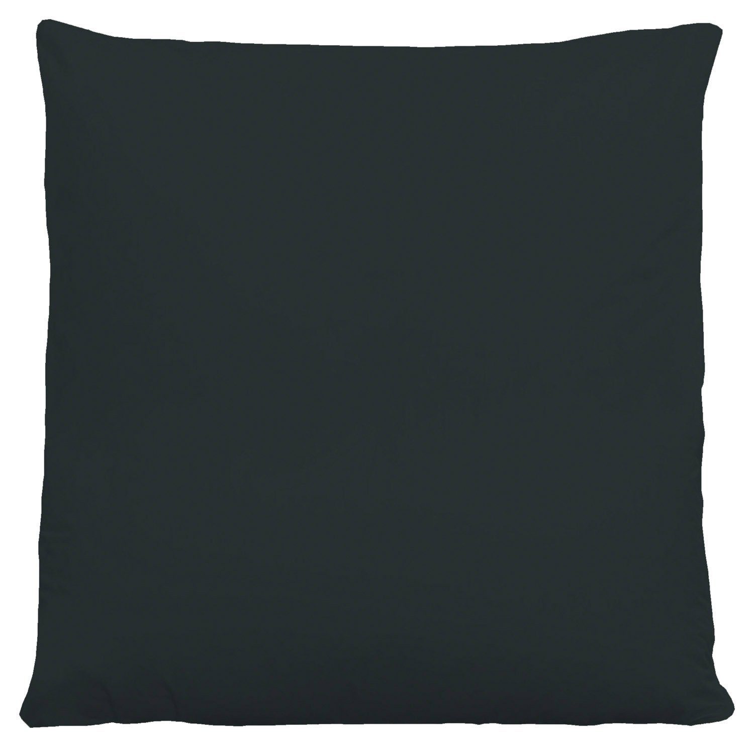 Dekokissen Feinjersey Kissenhülle, Schwarz, B 80 cm, L 80 cm