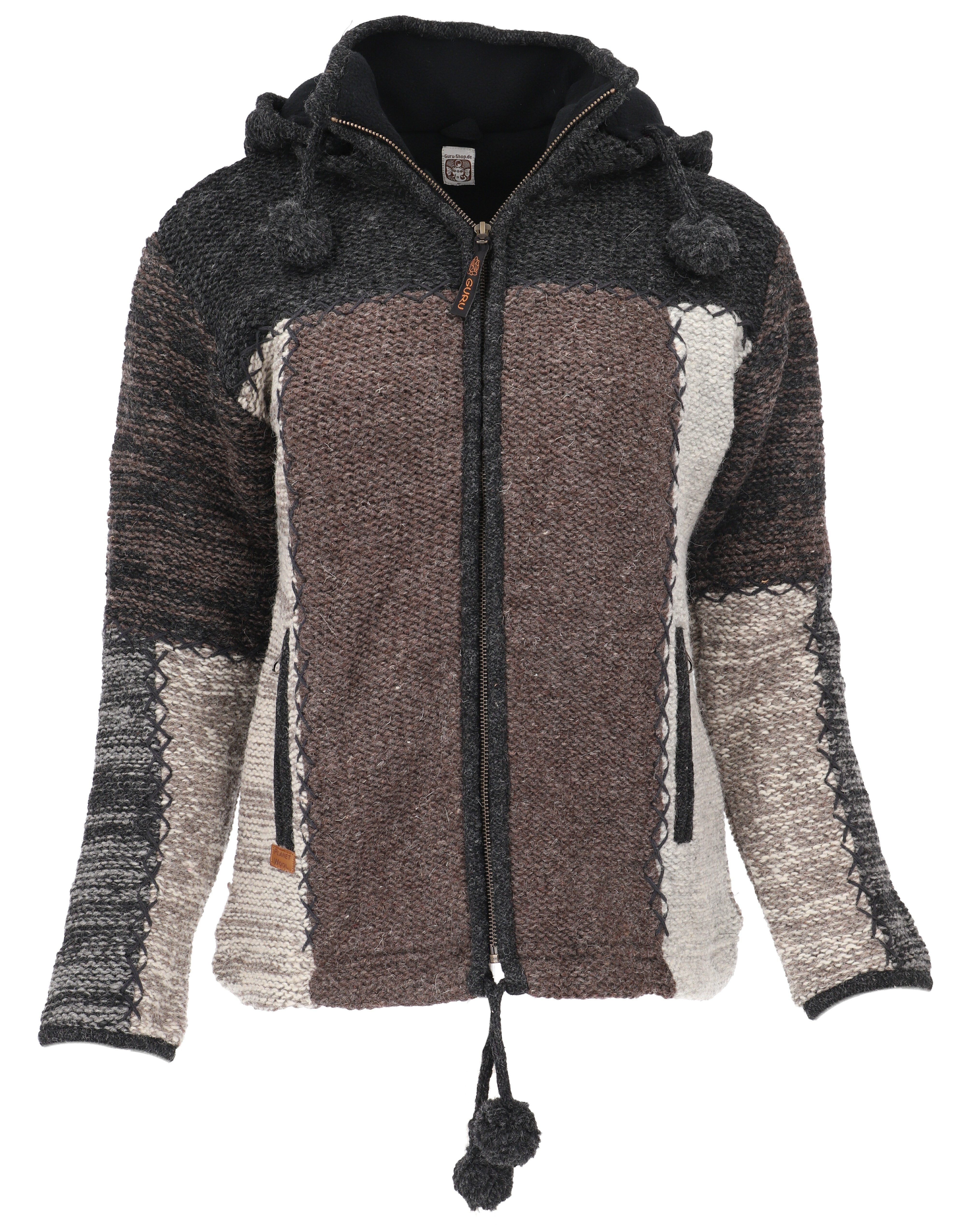 Guru-Shop Langjacke Kuschelige gefütterte Strickjacke, Damenjacke,.. günstig online kaufen