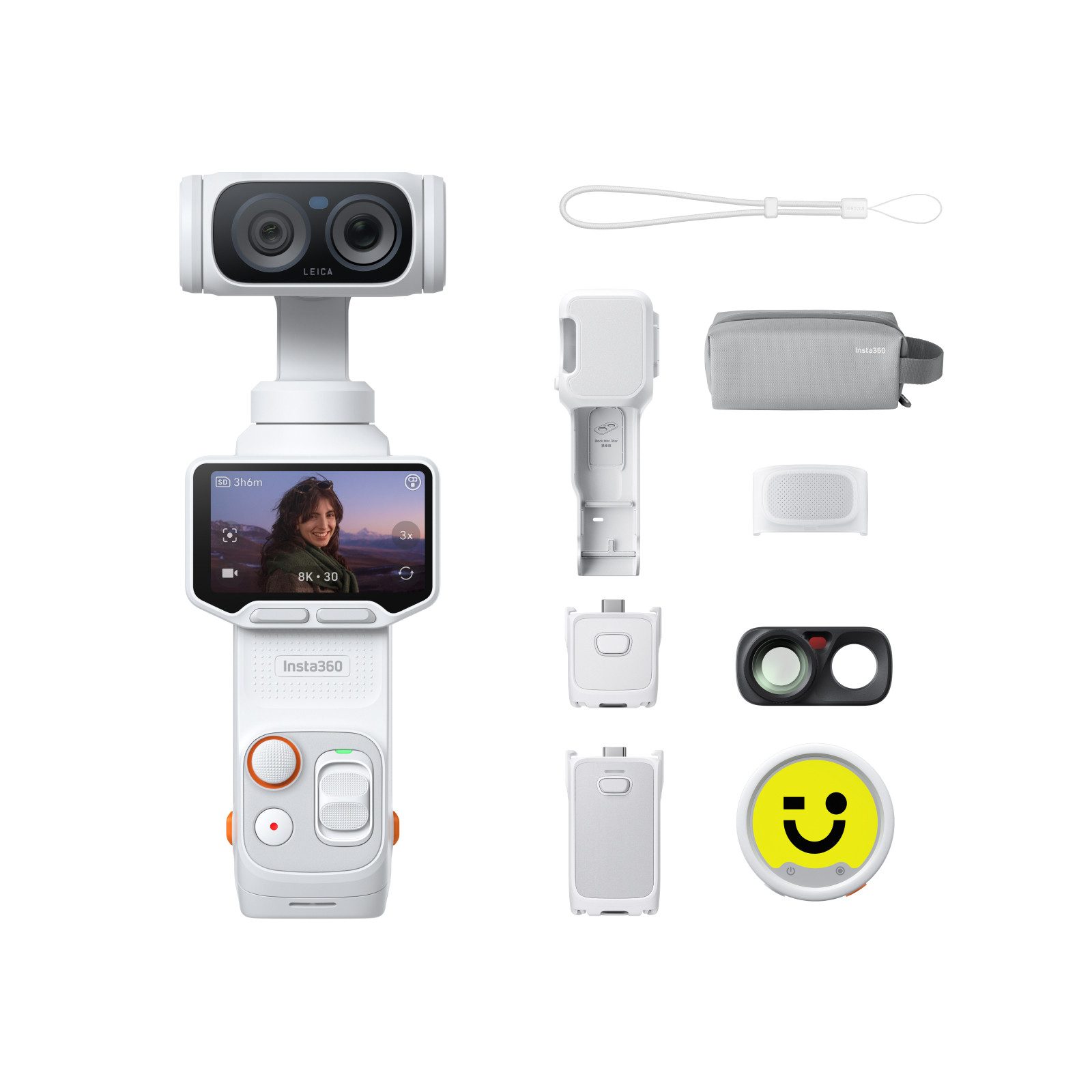 Insta360 Insta360 Luna Ultra – 8K Vlogging-Kamera mit Zwei Leica Objektiven Action Cam (8K, WLAN (Wi-Fi), Bluetooth)
