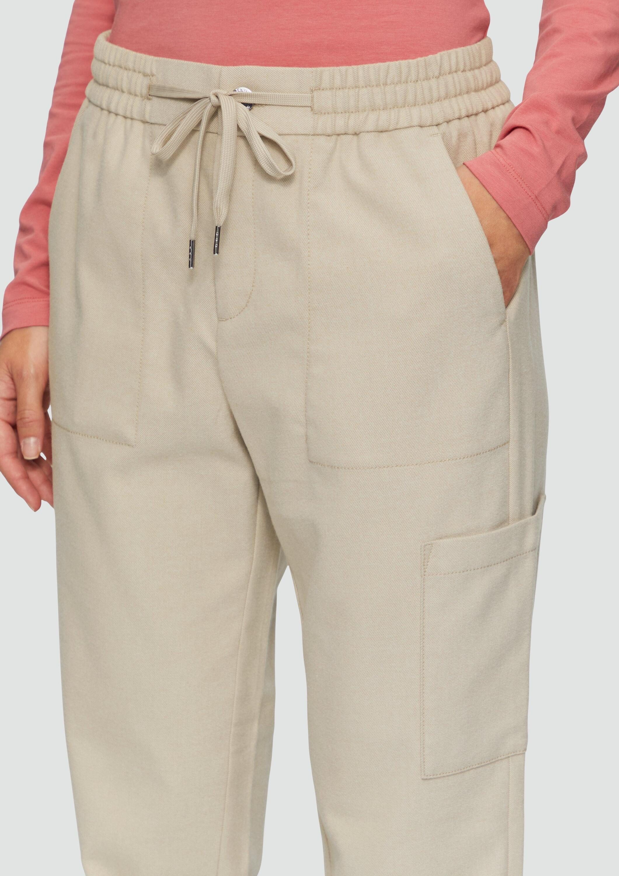 s.Oliver Chinos Hose Weiche Relaxed-Jogpants mit Tapered Leg