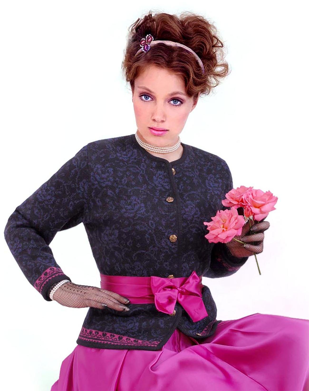 Moschen-Bayern Trachtenstrickjacke Trachtenjacke Damen Trachtenjanker Strickjacke Dirndljacke Schwarz