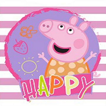 BERONAGE Kapuzenhandtuch Peppa Wutz Pig Kinder Kapuzen Bade-Poncho Happy 55x110 cm, 100% Baumwolle, Frottee in Velours-Qualität