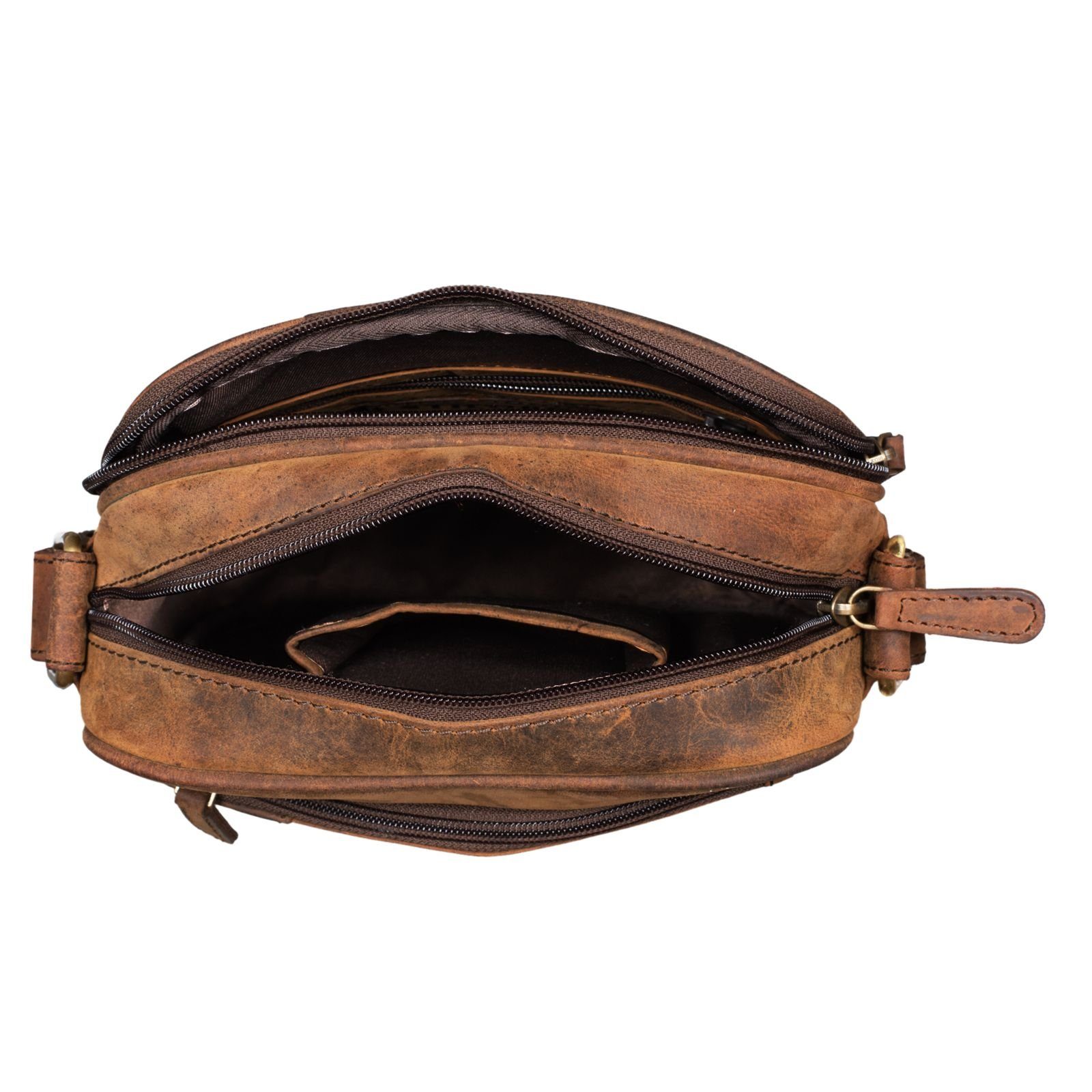 "Diego" - Herrentasche braun Bag STILORD Vintage klein colorado Messenger Leder