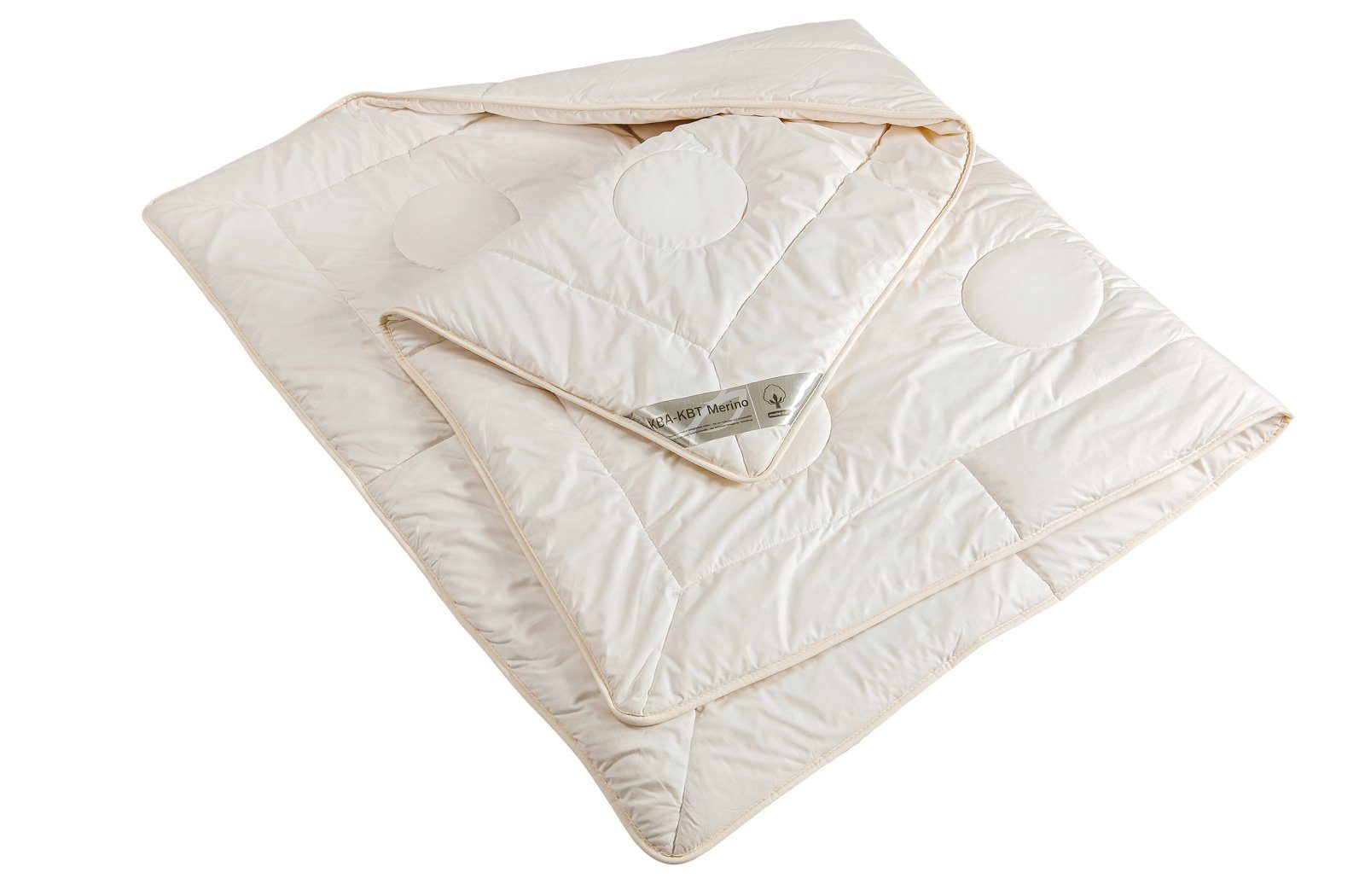 franknatur 4-Jahreszeitenbett Nadia, Füllung: 100% Merino-Schurwolle kbT, Bezug: 100% Baumwolle kbA, Bettdecke mit Merino-Wolle und Baumwolle in Bio-Qualität