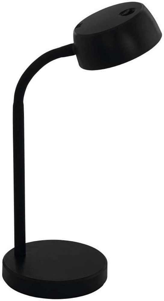 EGLO Tischleuchte CABALES, Ein-/Ausschalter, LED wechselbar, Warmweiß, Tischlampe, Nachttischlampe, Kunststoff, modern, warmweiß, H:31xD:14cm