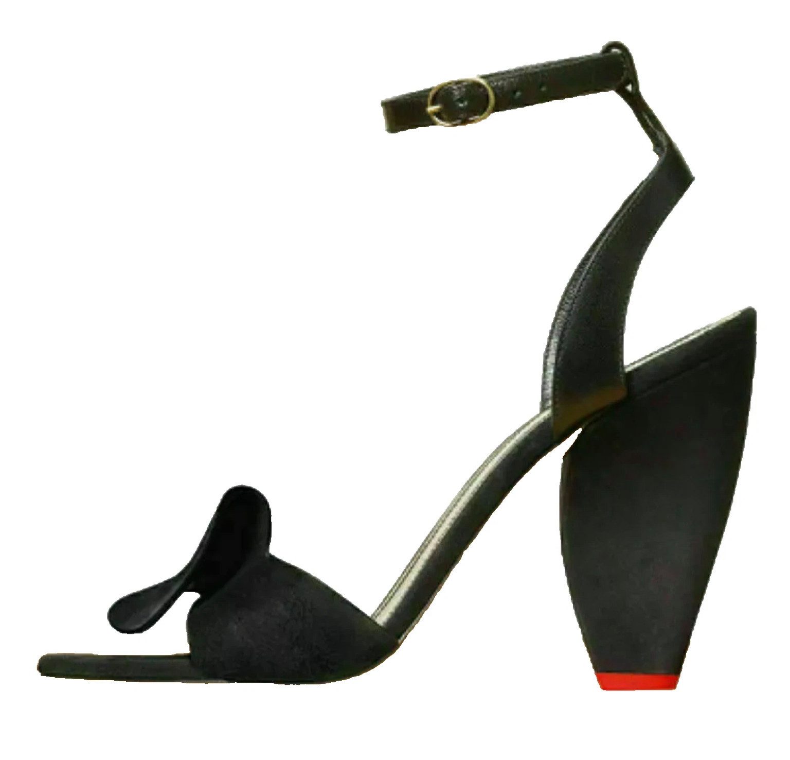 CELINE Ruffle Pumps Обувь aus Leder & Veloursleder High-Heel-Sandalette