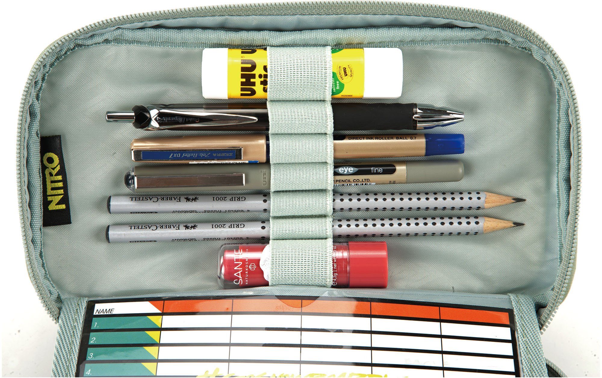NITRO Federtasche Pencil Case XL, Schlampermäppchen, Etui Box, Stifte Faulenzer Federmäppchen
