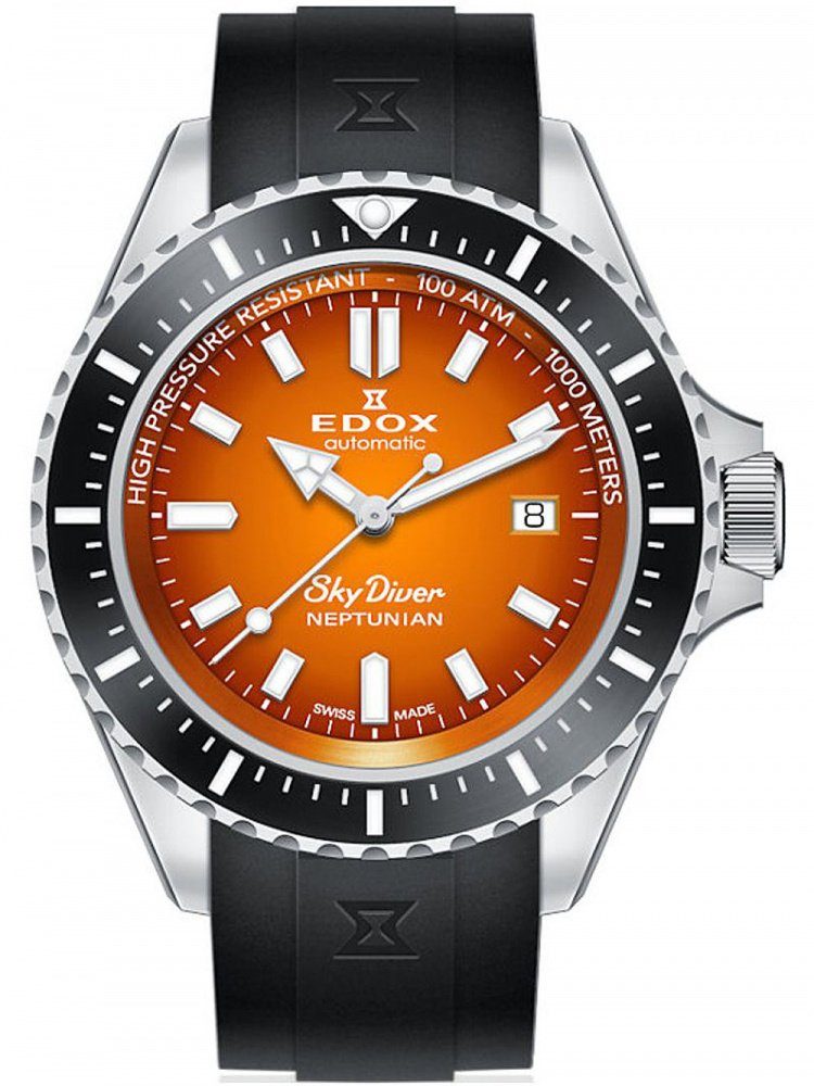 Edox Automatikuhr Edox 80120-3NCA-ODN Skydiver Neptunian Automatik 44mm 100ATM