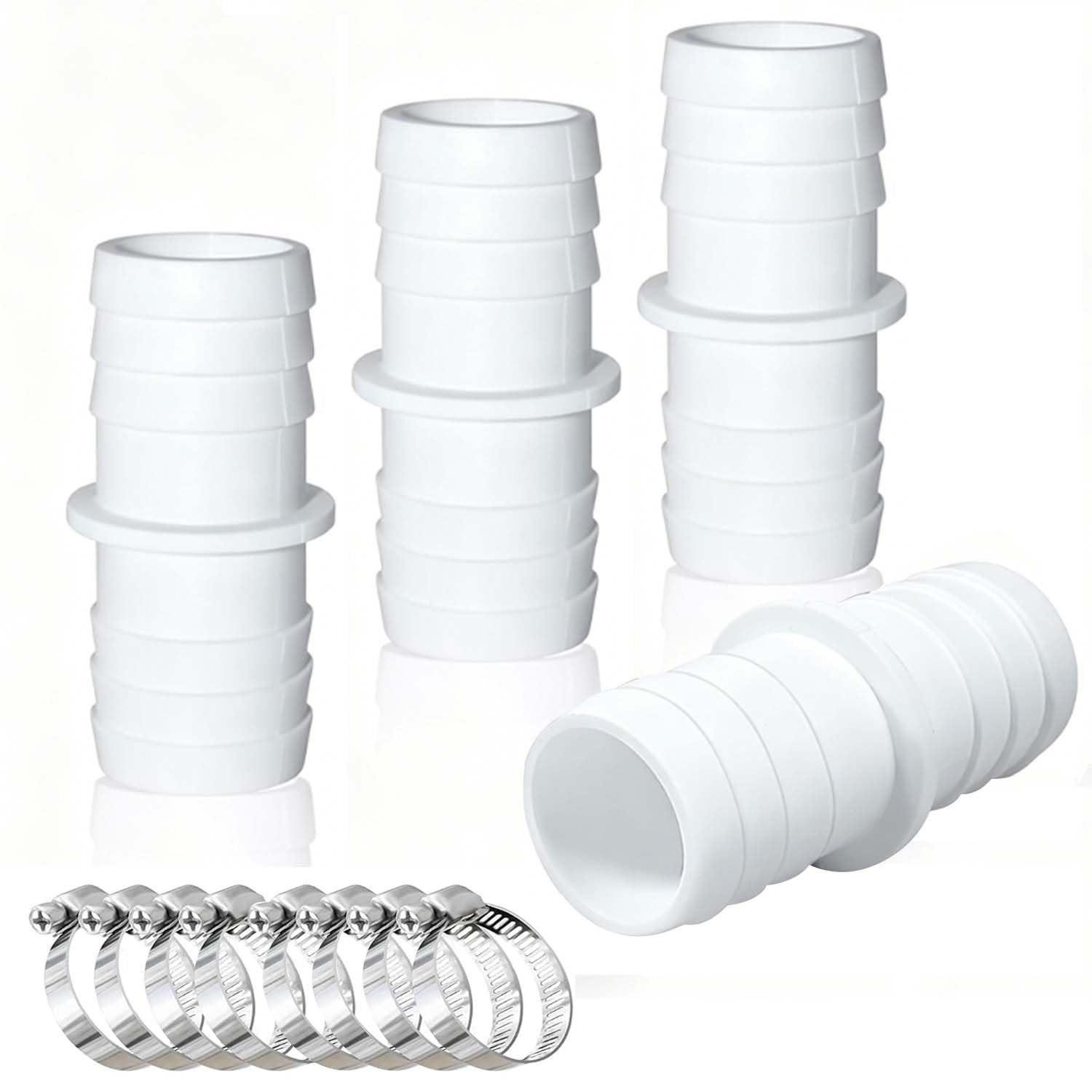 LuxusKollektion Rohrverbinder Schlauchverbinder Set 4tlg. 38mm mit Klemmen
