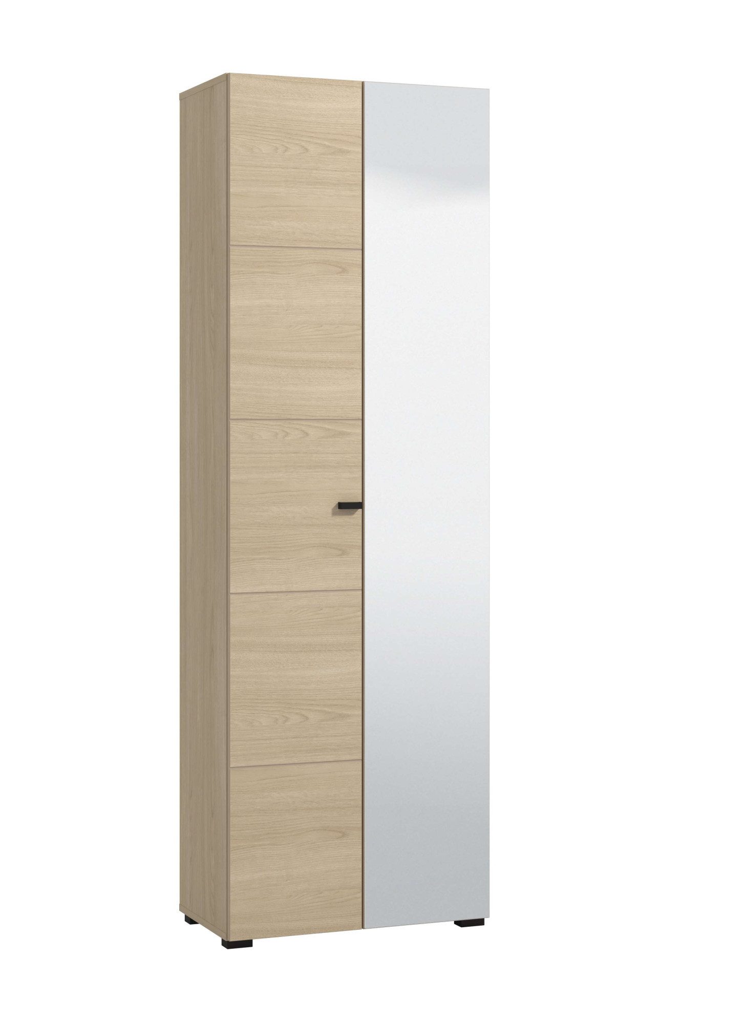 Home affaire Garderoben-Set Rathlin Flurmöbel, Dielenmöbel, Flurschrank, Flurgarderobe, (5-St., 5tlg), inkl. 2 Schränke, Sitzbank mit Kissen, Garderobenpaneele und Spiegel
