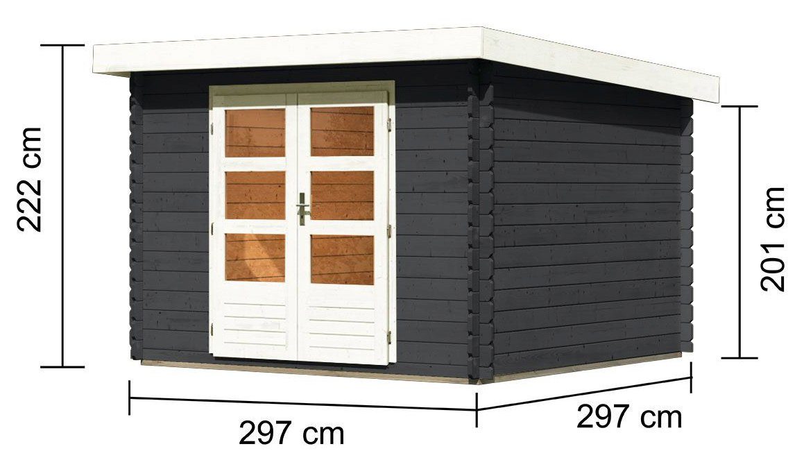 Haus BxT: Schloßsee 315x333 (Set), 5, cm, mit im Fußboden Gartenhaus KONIFERA