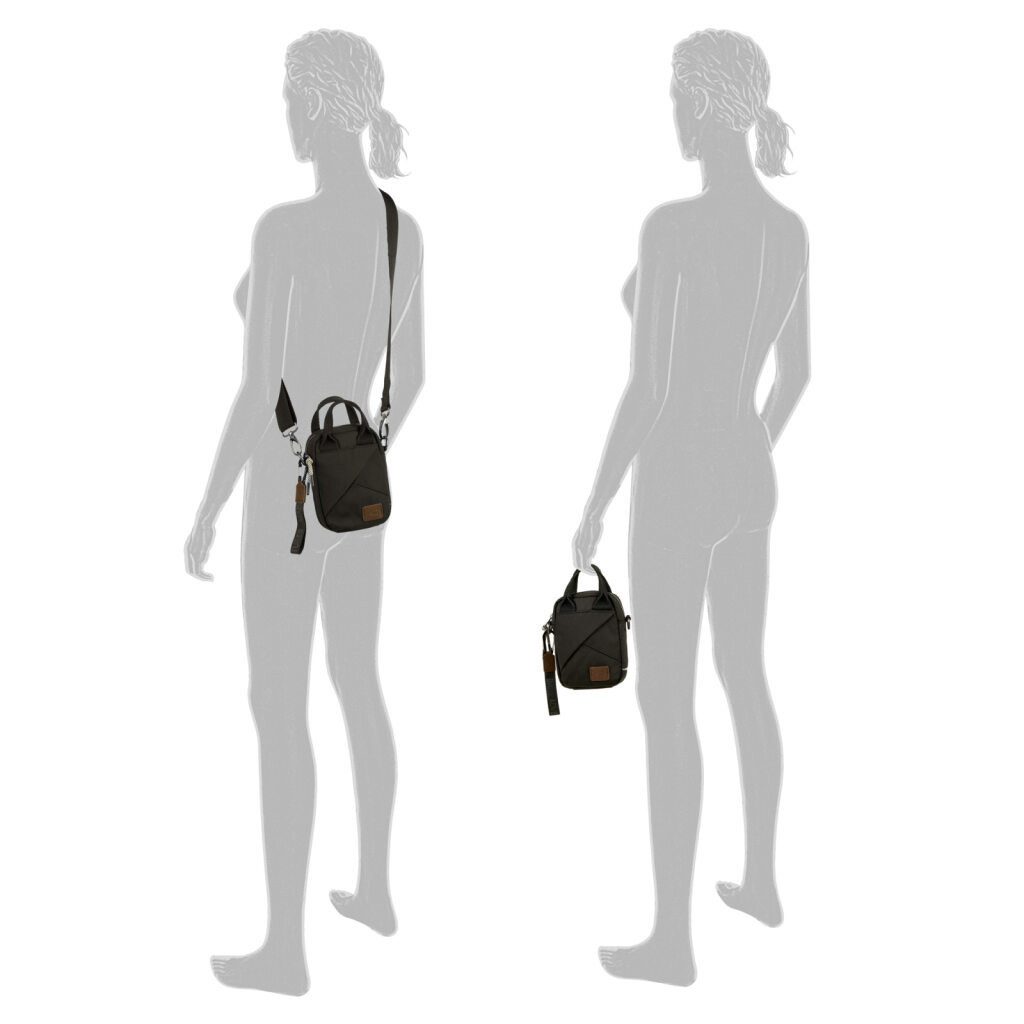 camel active Handytasche Aurum (Set, 2-tlg., abnehmbare Anhänger), aus recyceltem Polyester in Nylonstruktur, leicht & mit feinen Details