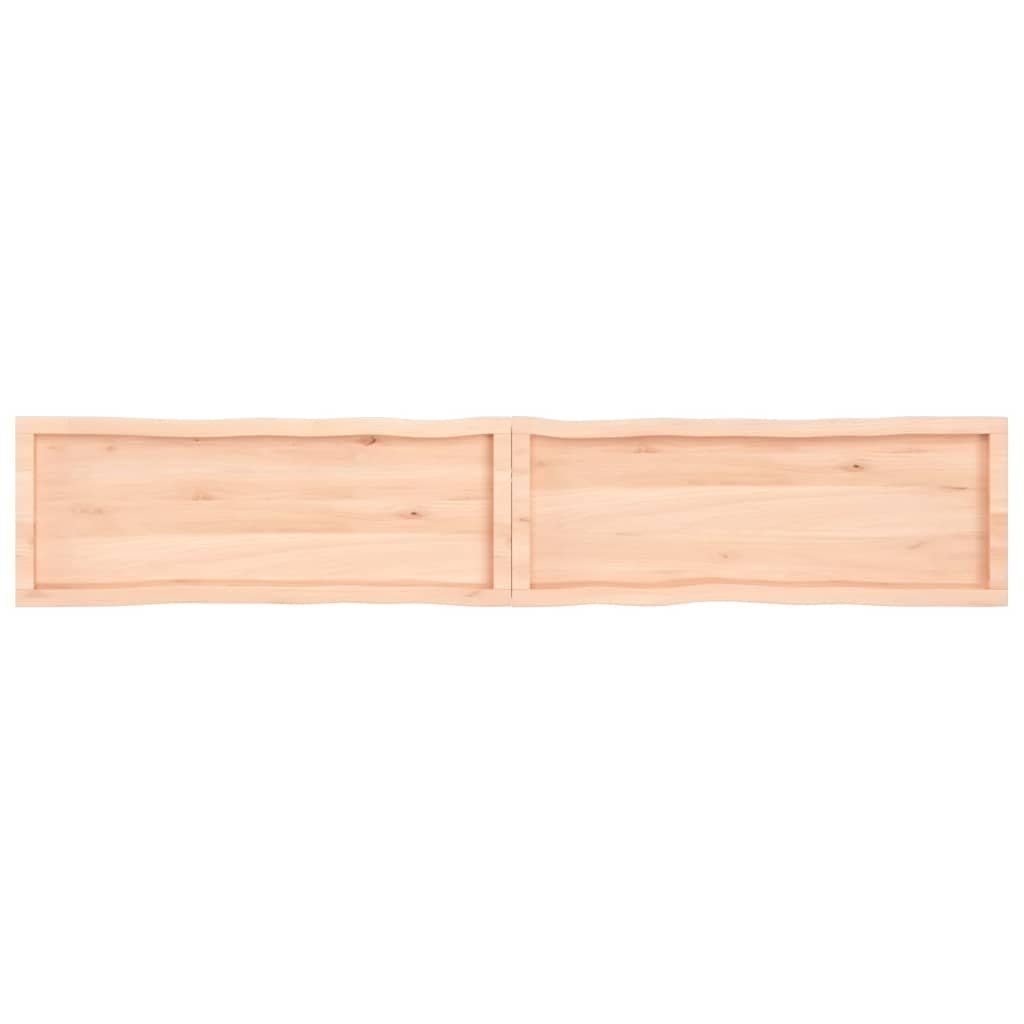 furnicato Tischplatte 220x40x(2-6) (1 St) cm Massivholz Unbehandelt Baumkante