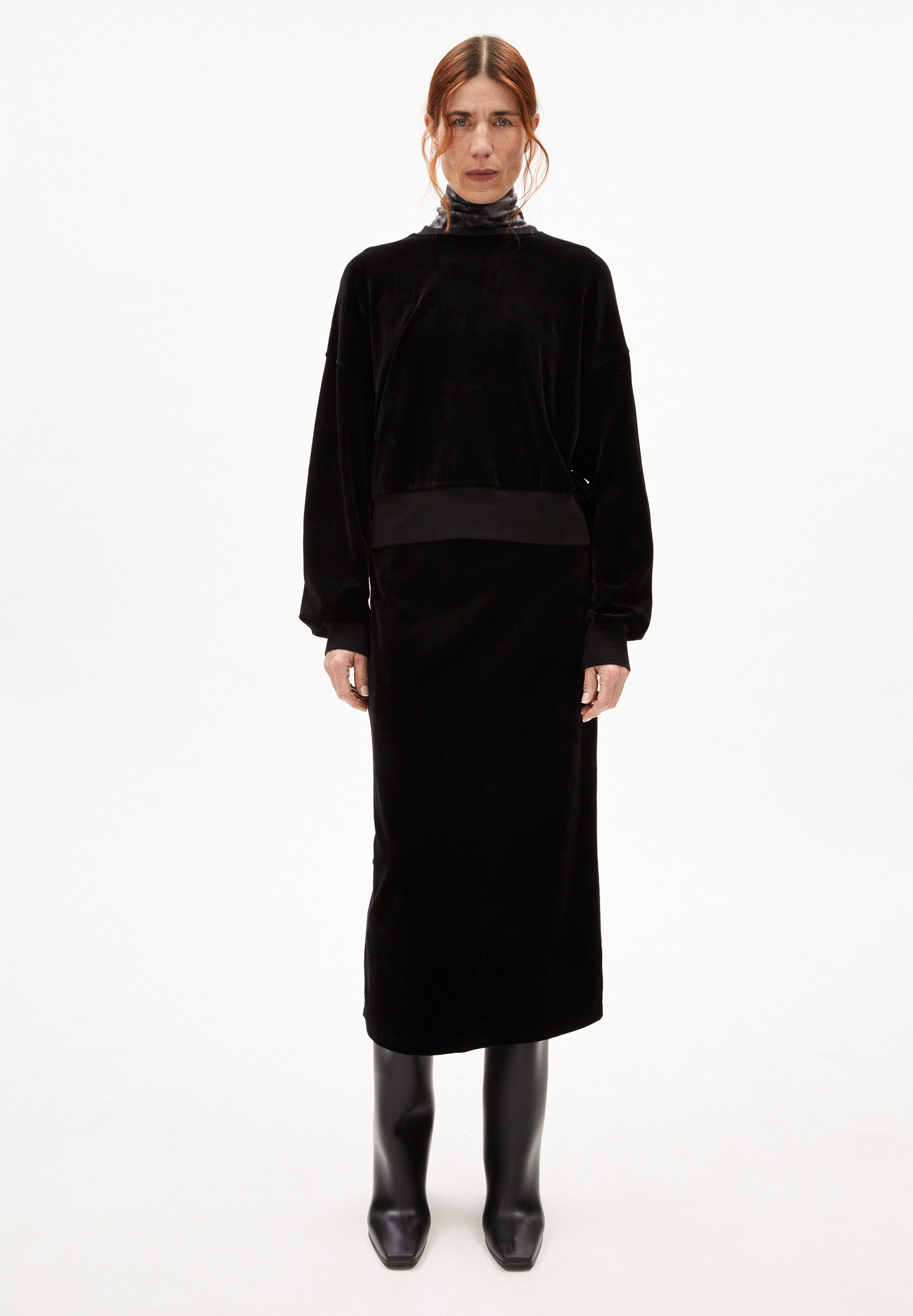 Armedangels Maxirock EMOLGAA Jerseyrock Slim Fit aus Samt (1-tlg., Slim Fit günstig online kaufen