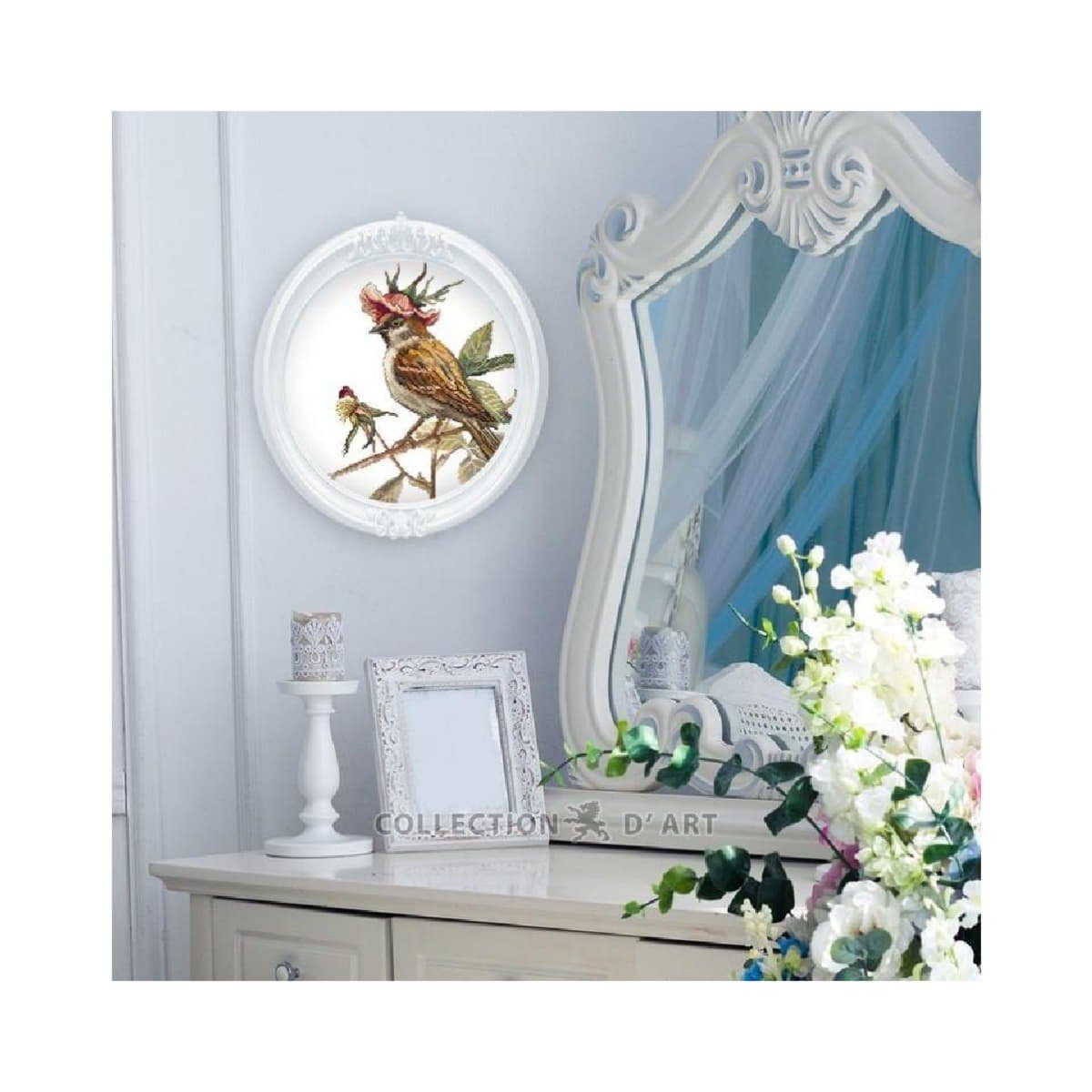 RTO Kreativset RTO Kreuzstich Set "Blumenhut", Zählmuster, 17x21,5cm, (embroidery kit by Marussia)