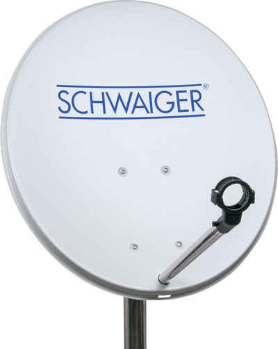 Schwaiger SPI5500SET2 SAT-Antenne (55 cm, Stahl, Twin LNB, hellgrau)