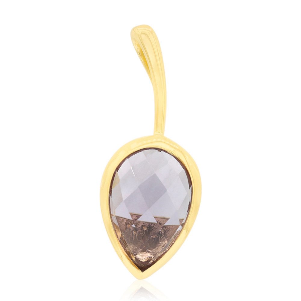Cavill Kettenanhänger Cavill Lavendel-Amethyst 3,77 ct Tropfen 925 Silber vergoldet (1-tlg)